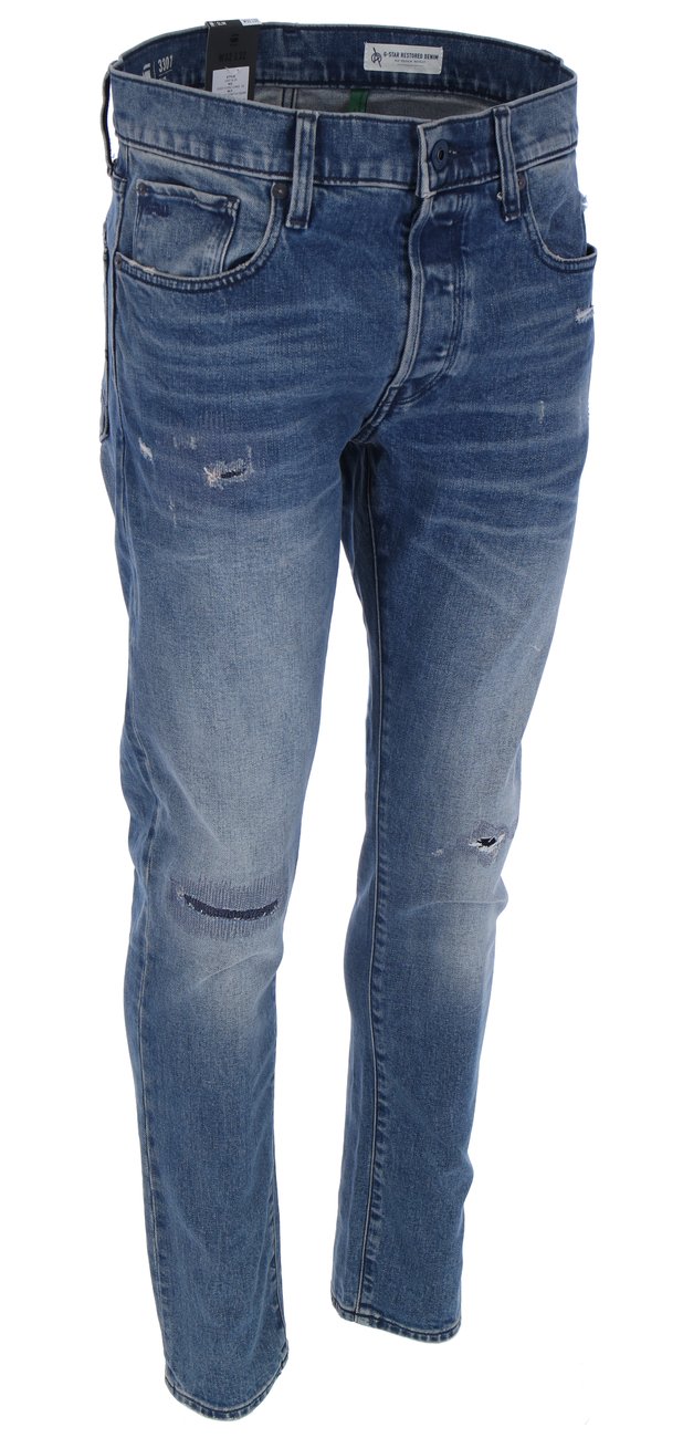 G-STAR RAW DENIM 3301 SLIM faded cascade restored Herren Jeans - G-Star Raw Denim - SAGATOO - 8720346257174