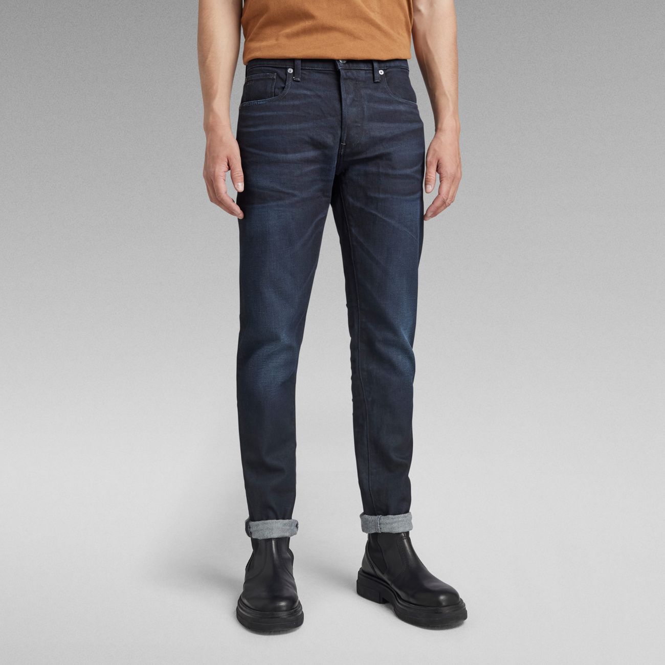 G-STAR RAW DENIM 3301 SLIM WORN IN NAVAL BLUE Herren Jeans - G-Star Raw Denim - SAGATOO - 8720346837048