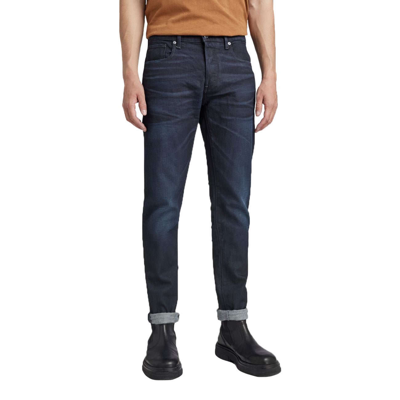 G-STAR RAW DENIM 3301 SLIM WORN IN NAVAL BLUE Herren Jeans - G-Star Raw Denim - SAGATOO - 8720346837048