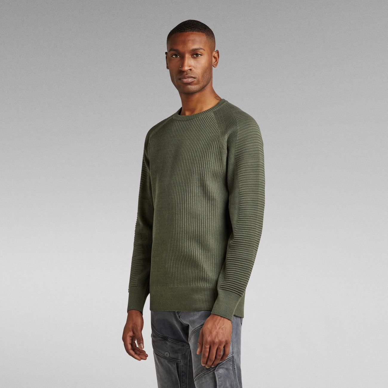 G-STAR RAW DENIM 3D BIKER R KNITTED Herren Pullover - G-Star Raw Denim - SAGATOO - 8720346612195