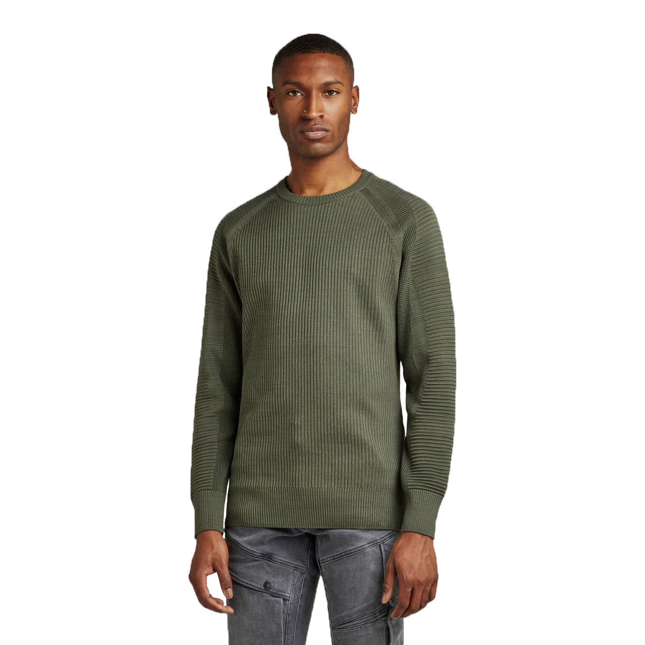 G-STAR RAW DENIM 3D BIKER R KNITTED Herren Pullover - G-Star Raw Denim - SAGATOO - 8720346612195