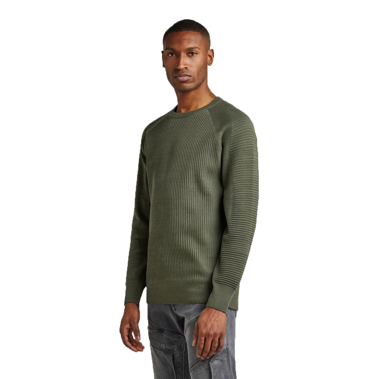 G-STAR RAW DENIM 3D BIKER R KNITTED Herren Pullover - G-Star Raw Denim - SAGATOO - 8720346612195