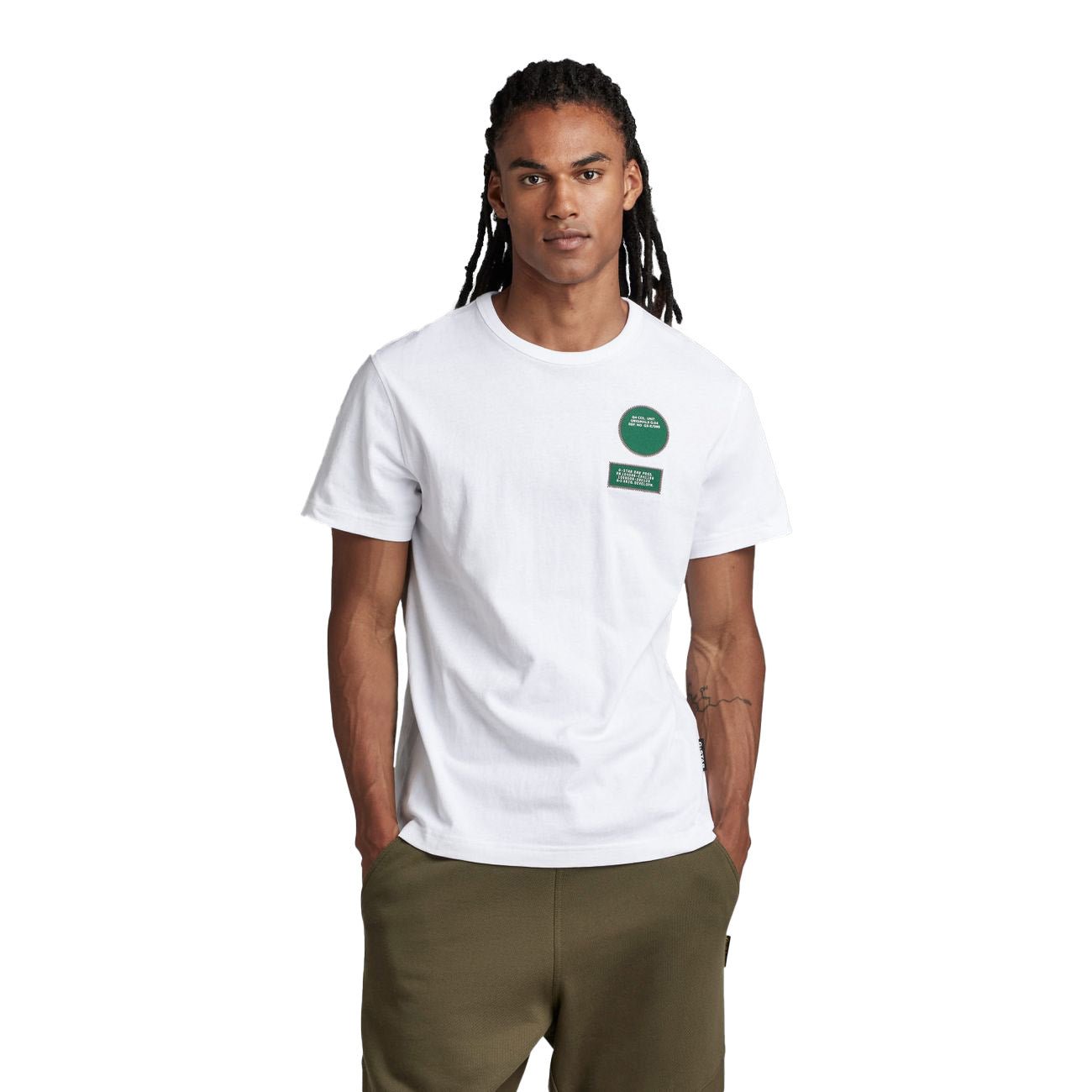 G-STAR RAW DENIM BADGES R T-SHIRT Herren T-Shirt - G-Star Raw Denim - SAGATOO - 8720347326824