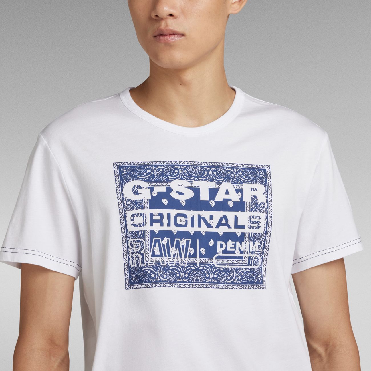 G-STAR RAW DENIM BANDANA R T Herren T-Shirt - G-Star Raw Denim - SAGATOO - 8720347472644