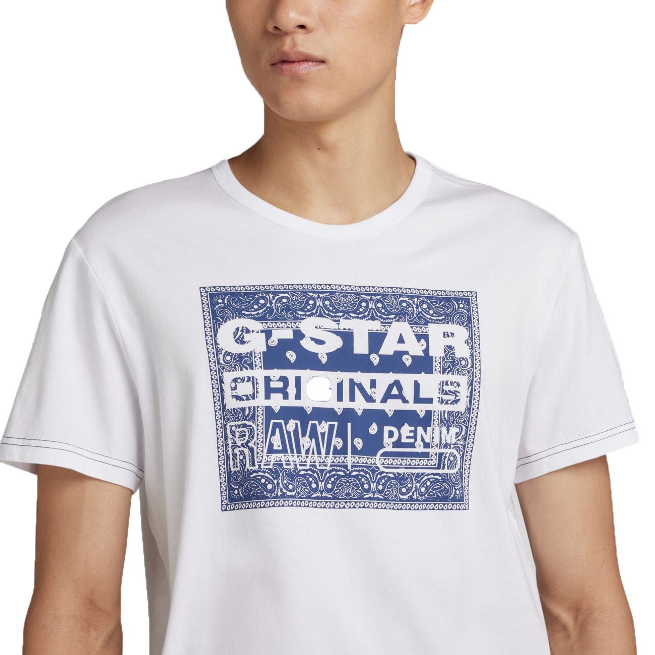 G-STAR RAW DENIM BANDANA R T Herren T-Shirt - G-Star Raw Denim - SAGATOO - 8720347472743