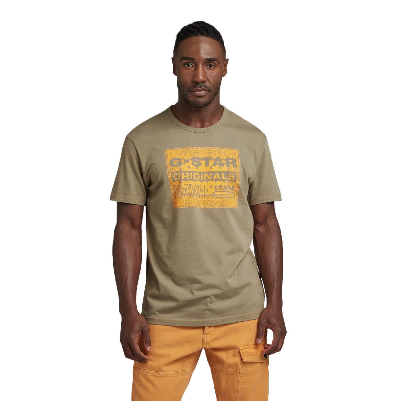 G-STAR RAW DENIM BANDANA R T Herren T-Shirt - G-Star Raw Denim - SAGATOO - 8720347472743