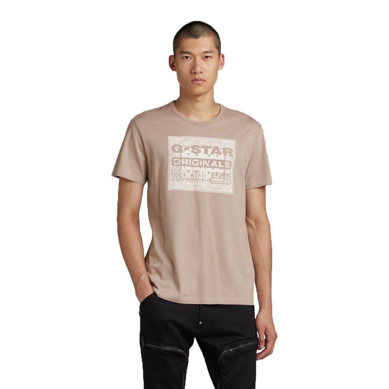 G-STAR RAW DENIM BANDANA R T Herren T-Shirt - G-Star Raw Denim - SAGATOO - 8720347472750