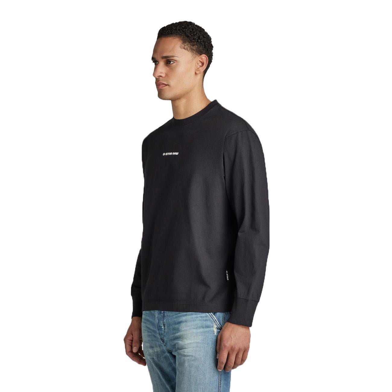 G-STAR RAW DENIM BOXY BASE R T L/S Herren Langarmshirt Oversize - G-Star Raw Denim - SAGATOO - 8720346869315