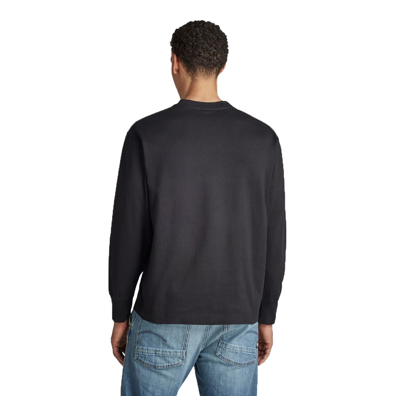G-STAR RAW DENIM BOXY BASE R T L/S Herren Langarmshirt Oversize - G-Star Raw Denim - SAGATOO - 8720346869339