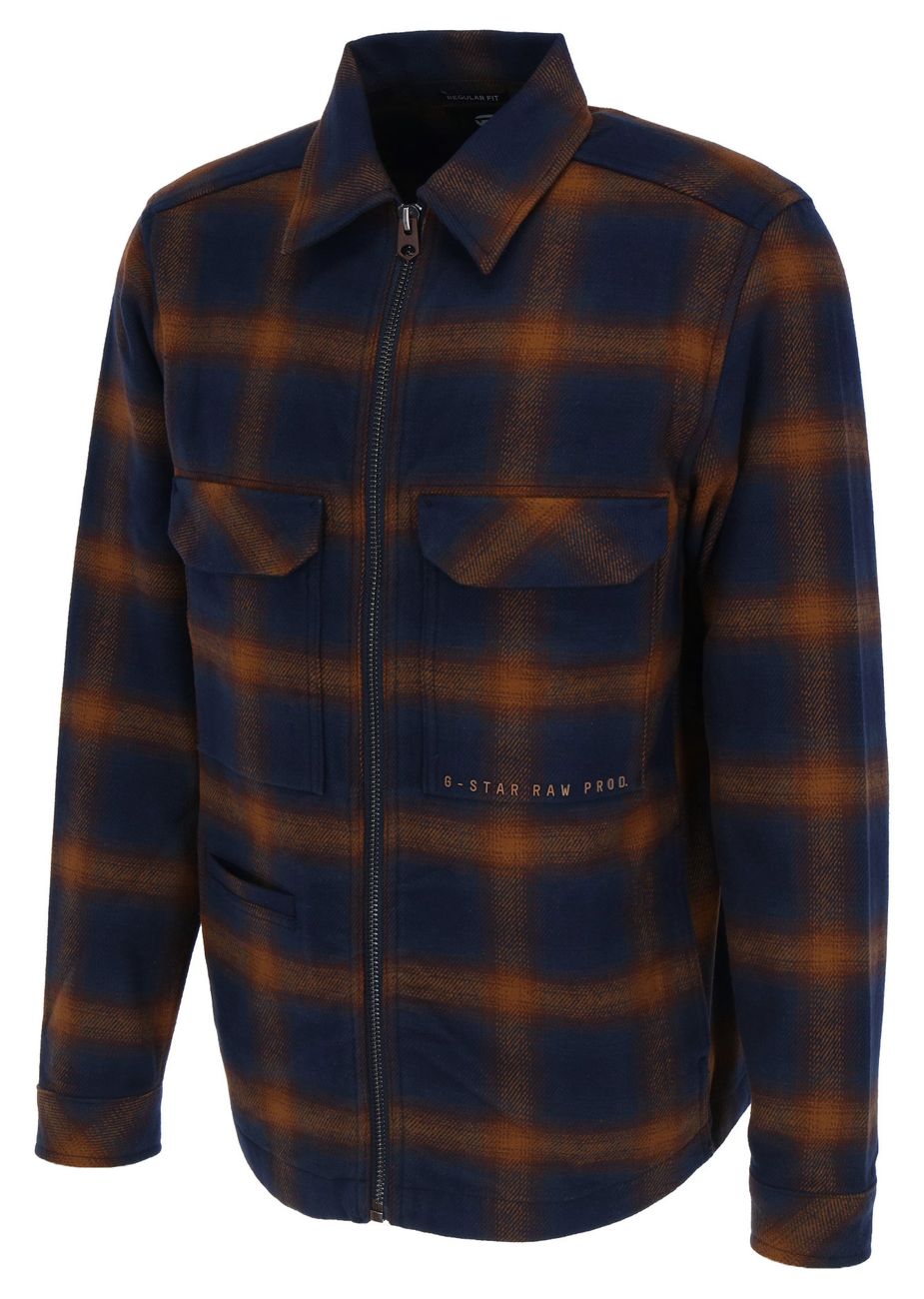 G-STAR RAW DENIM CHECK ZIP REG OVERSHIRT Unisex Karohemd - G-Star Raw Denim - SAGATOO - 8719772583506