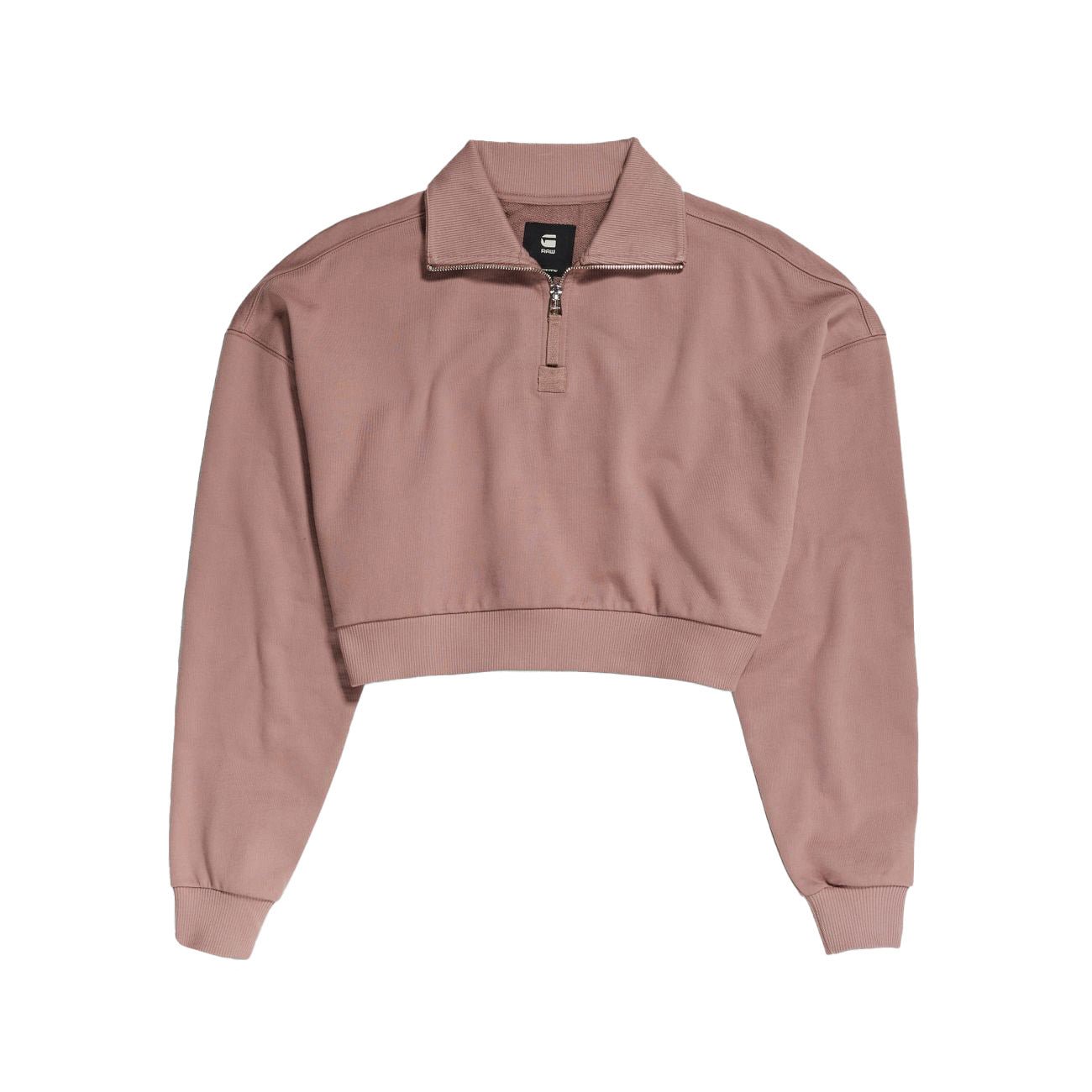 G-STAR RAW DENIM CROPPED 1/2 ZIP LOOSE SWEAT Damen Sweatshirt - G-Star Raw Denim - SAGATOO - 8720347471166