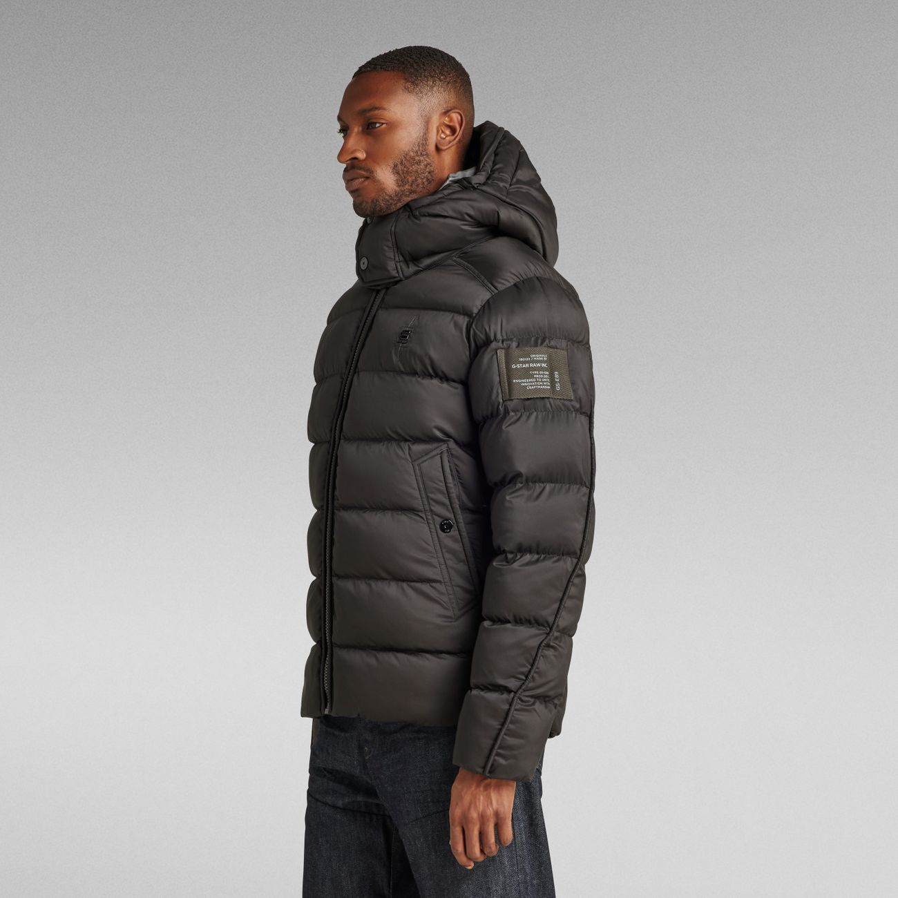 G-STAR RAW DENIM G-WHISTLER PADDED HOODED JACKET Herren Winter Steppjacke - G-Star Raw Denim - SAGATOO - 8720346654744
