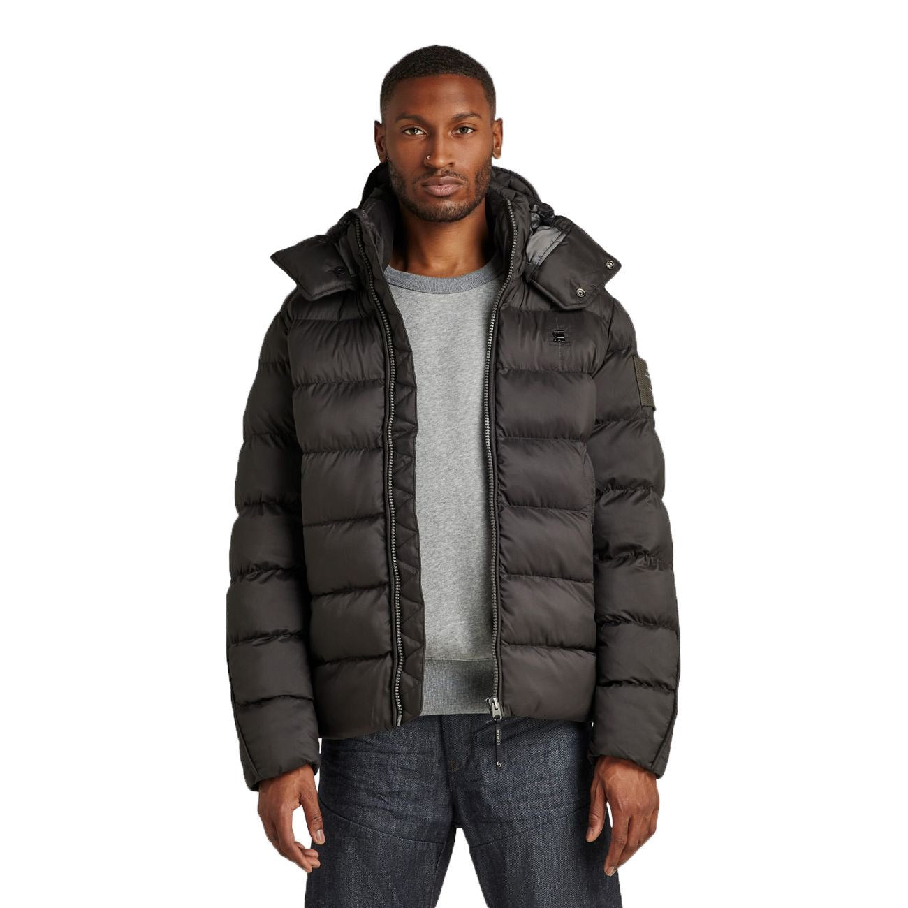 G-STAR RAW DENIM G-WHISTLER PADDED HOODED JACKET Herren Winter Steppjacke - G-Star Raw Denim - SAGATOO - 8720346654751