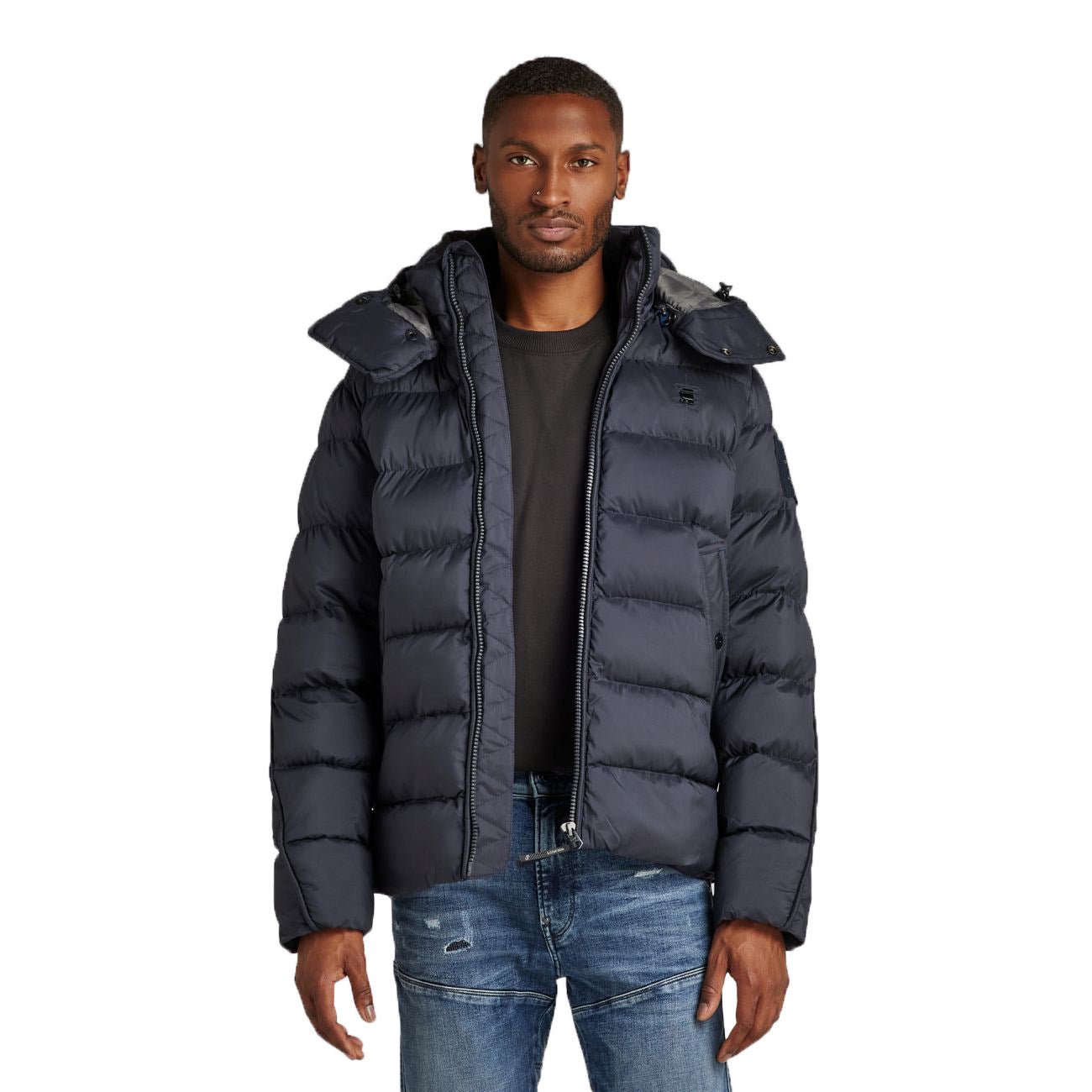 G-STAR RAW DENIM G-WHISTLER PADDED HOODED JACKET Herren Winter Steppjacke - G-Star Raw Denim - SAGATOO - 8720346654751