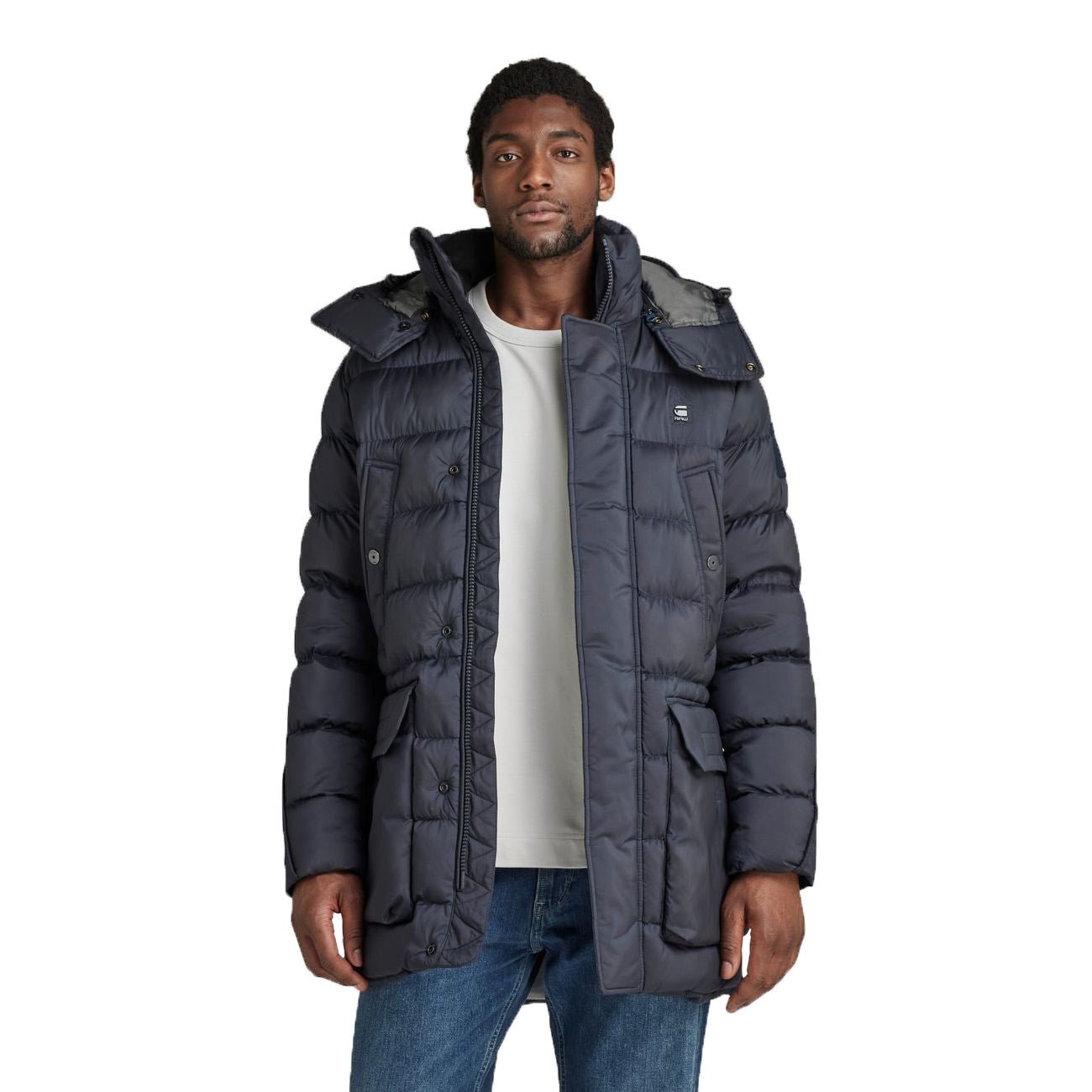 G-STAR RAW DENIM G-WHISTLER PADDED HOODED PARKA Herren Winterparka - G-Star Raw Denim - SAGATOO - 8720346655307
