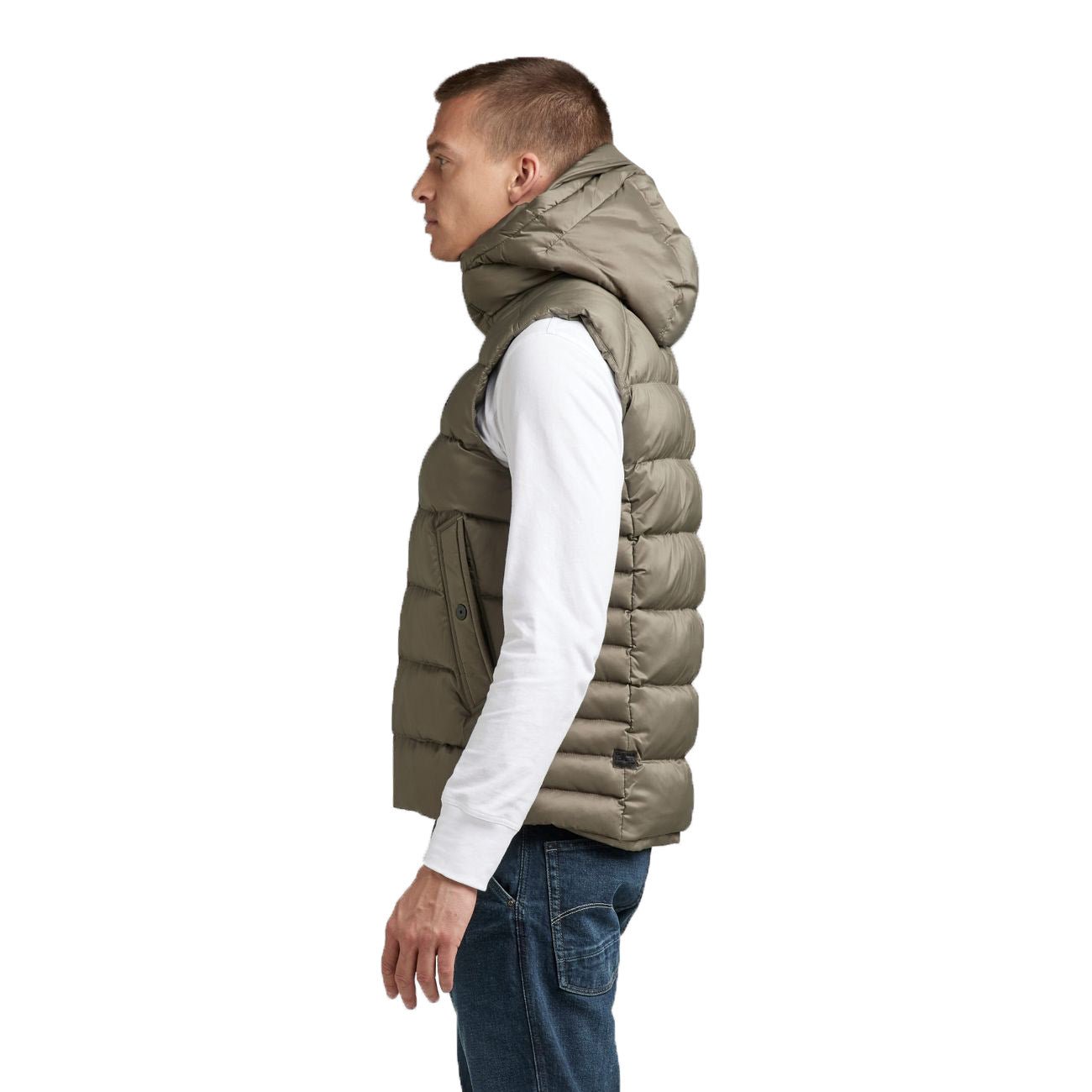 G-STAR RAW DENIM G-WHISTLER PADDED HOODED VEST Herren Weste - G-Star Raw Denim - SAGATOO - 8720346655086