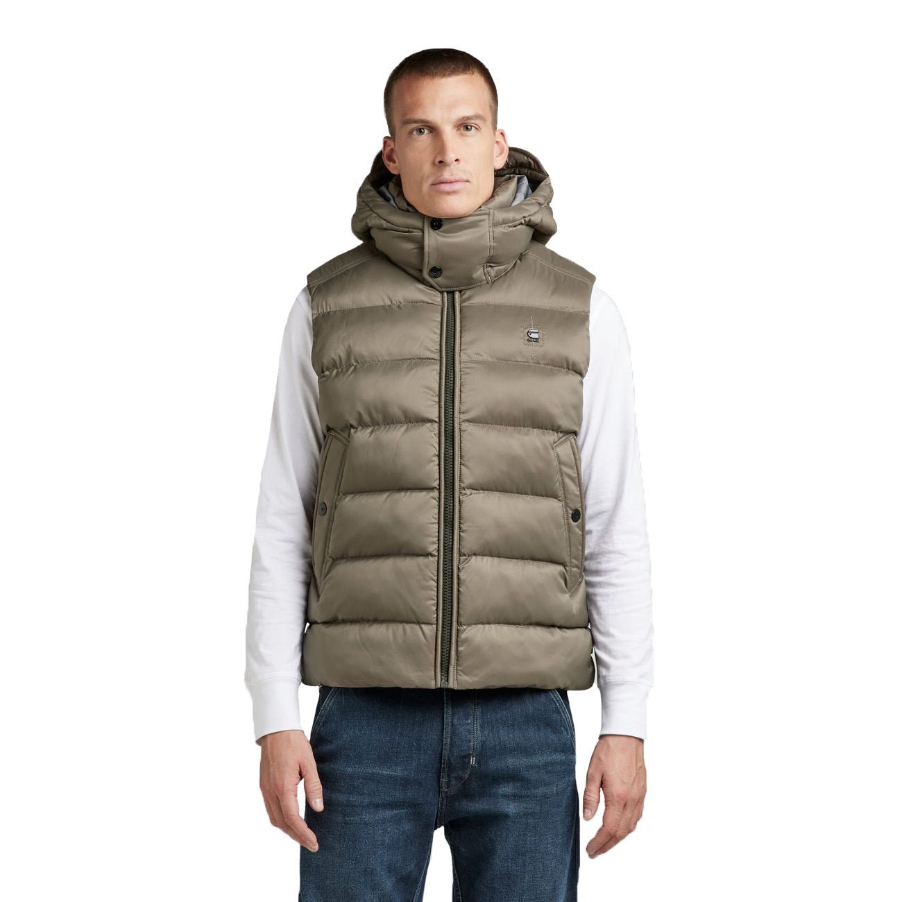 G-STAR RAW DENIM G-WHISTLER PADDED HOODED VEST Herren Weste - G-Star Raw Denim - SAGATOO - 8720346655086