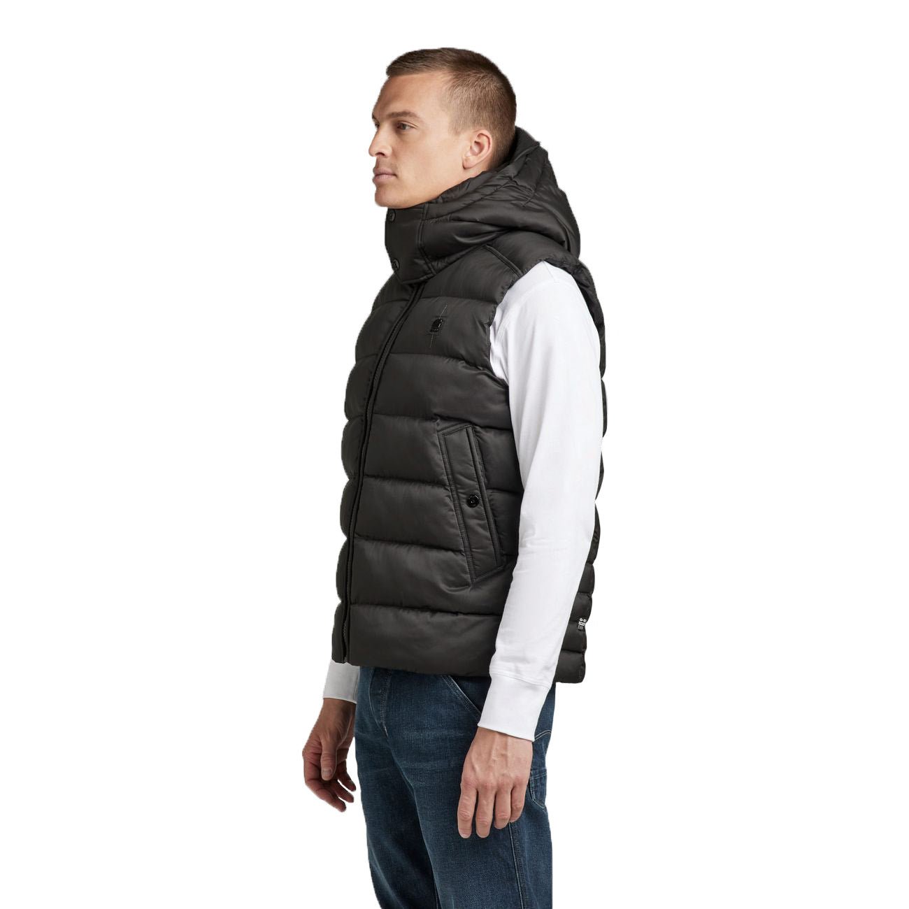 G-STAR RAW DENIM G-WHISTLER PADDED HOODED VEST Herren Weste - G-Star Raw Denim - SAGATOO - 8720346655086