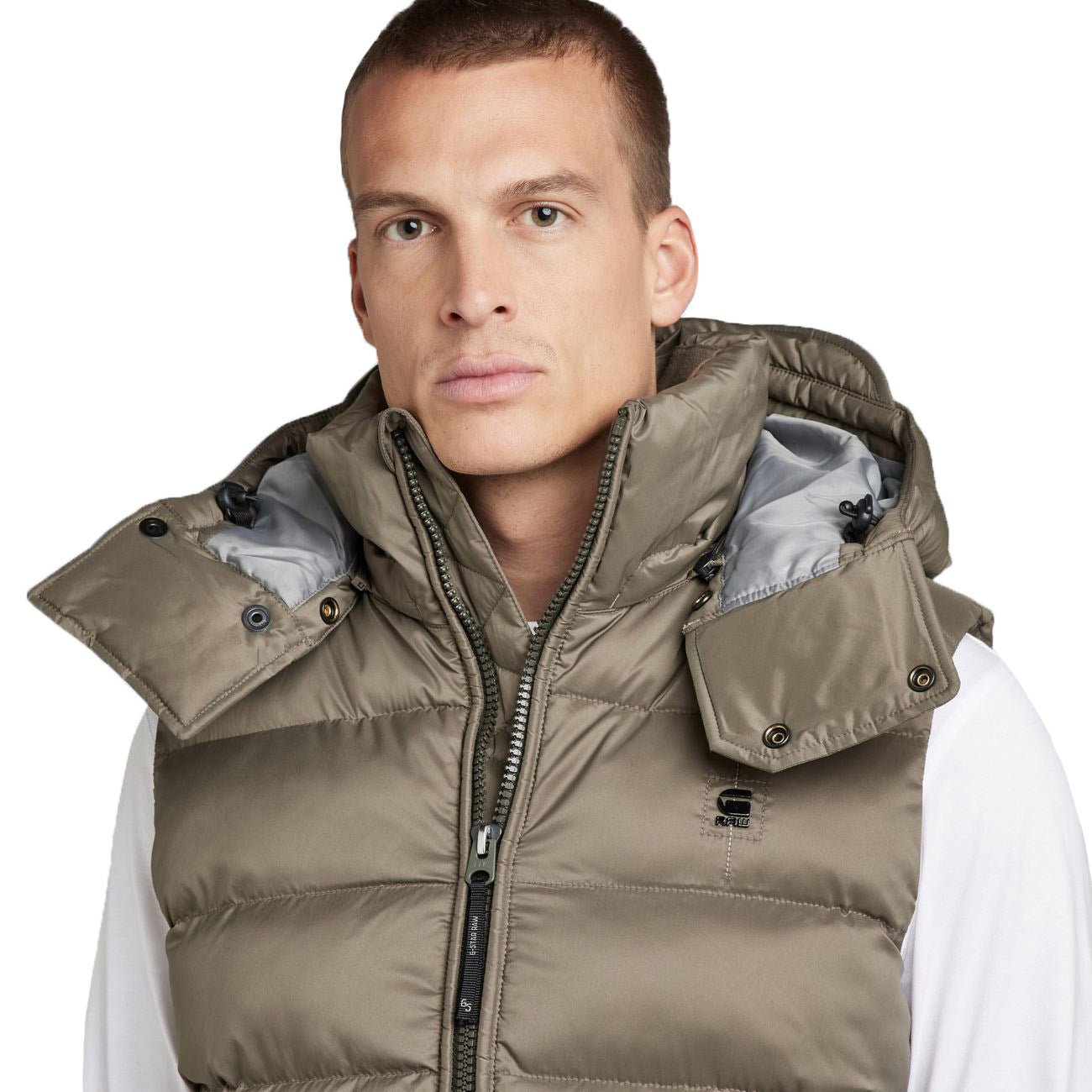 G-STAR RAW DENIM G-WHISTLER PADDED HOODED VEST Herren Weste - G-Star Raw Denim - SAGATOO - 8720346655086