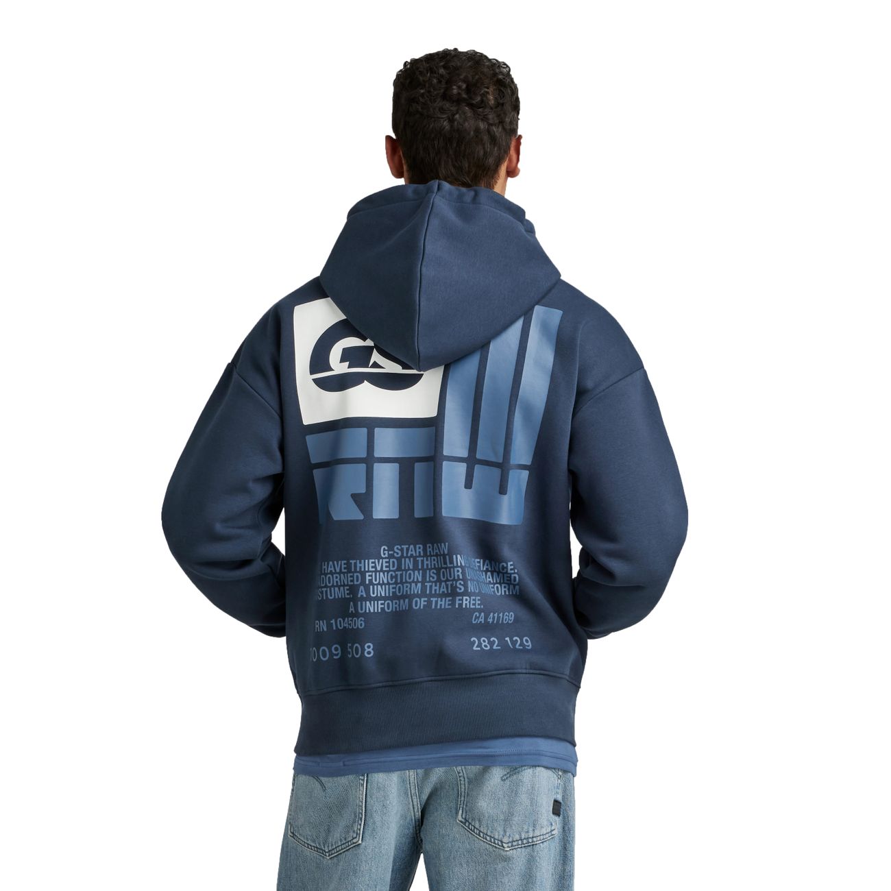 G-STAR RAW DENIM GS RAW BACK GRAPHIC HDD LOOSE Herren Kapuzenpullover - G-Star Raw Denim - SAGATOO - 8720347876824