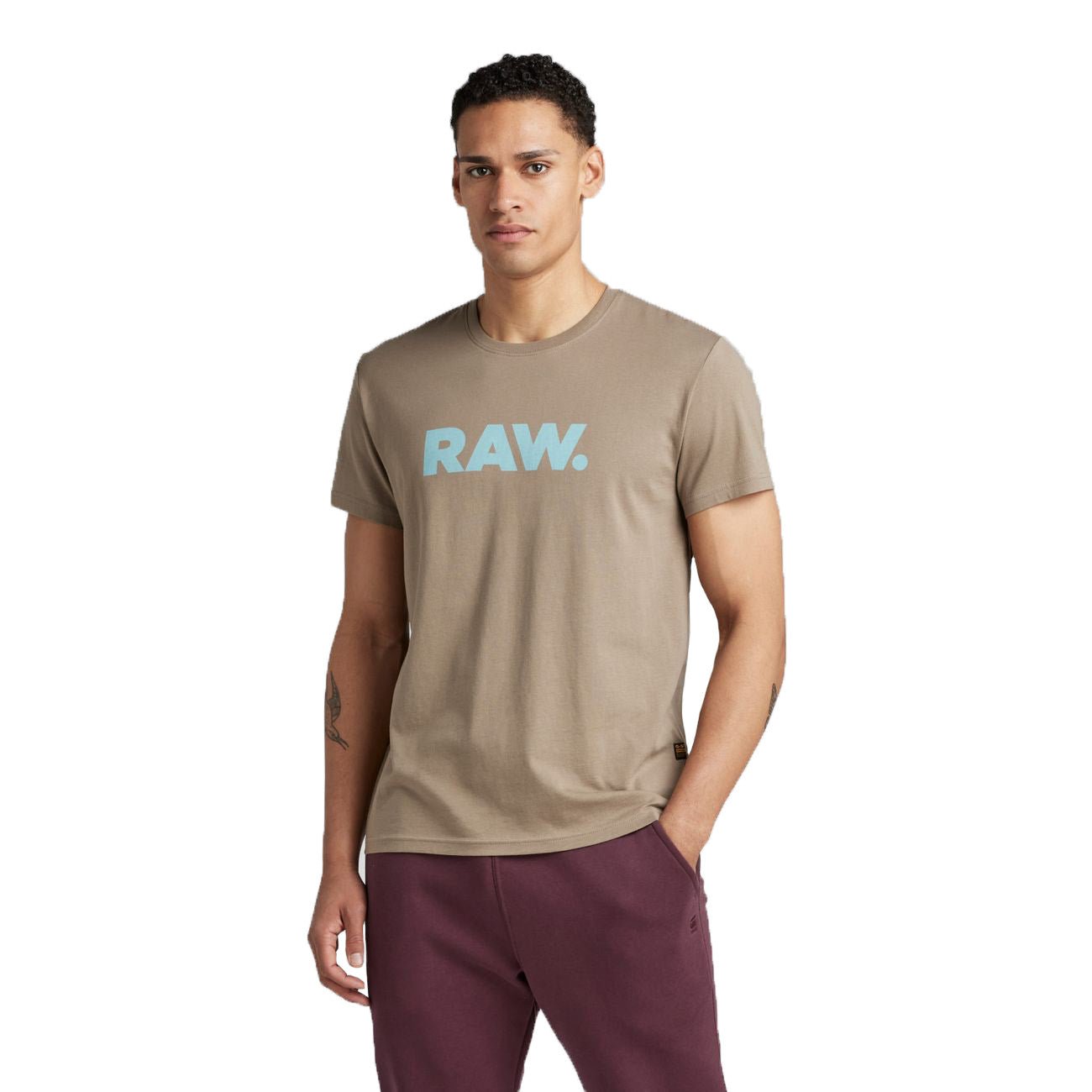 G-STAR RAW DENIM HOLORN R T Herren T-Shirt - G-Star Raw Denim - SAGATOO - 8720346856698