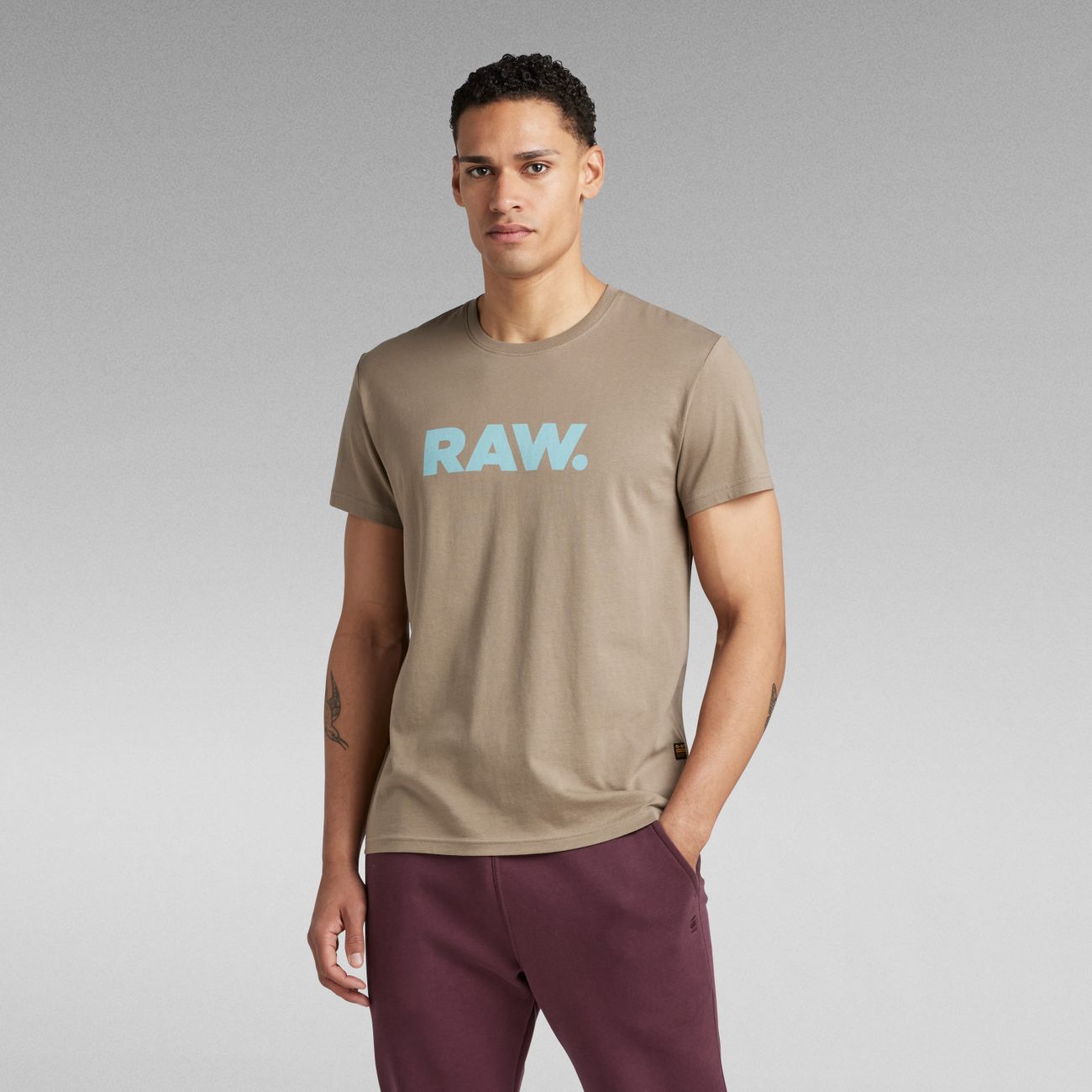 G-STAR RAW DENIM HOLORN R T Herren T-Shirt - G-Star Raw Denim - SAGATOO - 8720346856698