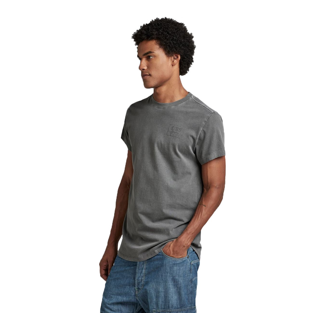 G-STAR RAW DENIM LASH BADGES R T Herren T-Shirt - G-Star Raw Denim - SAGATOO - 8720347473856