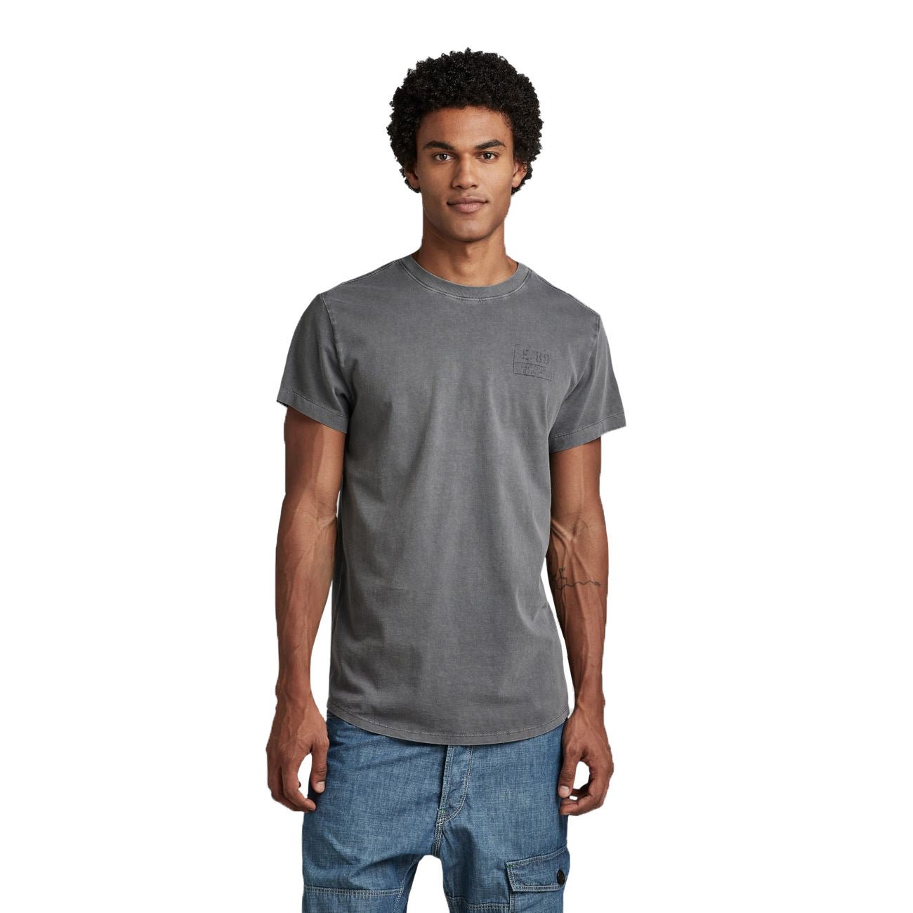 G-STAR RAW DENIM LASH BADGES R T Herren T-Shirt - G-Star Raw Denim - SAGATOO - 8720347473856