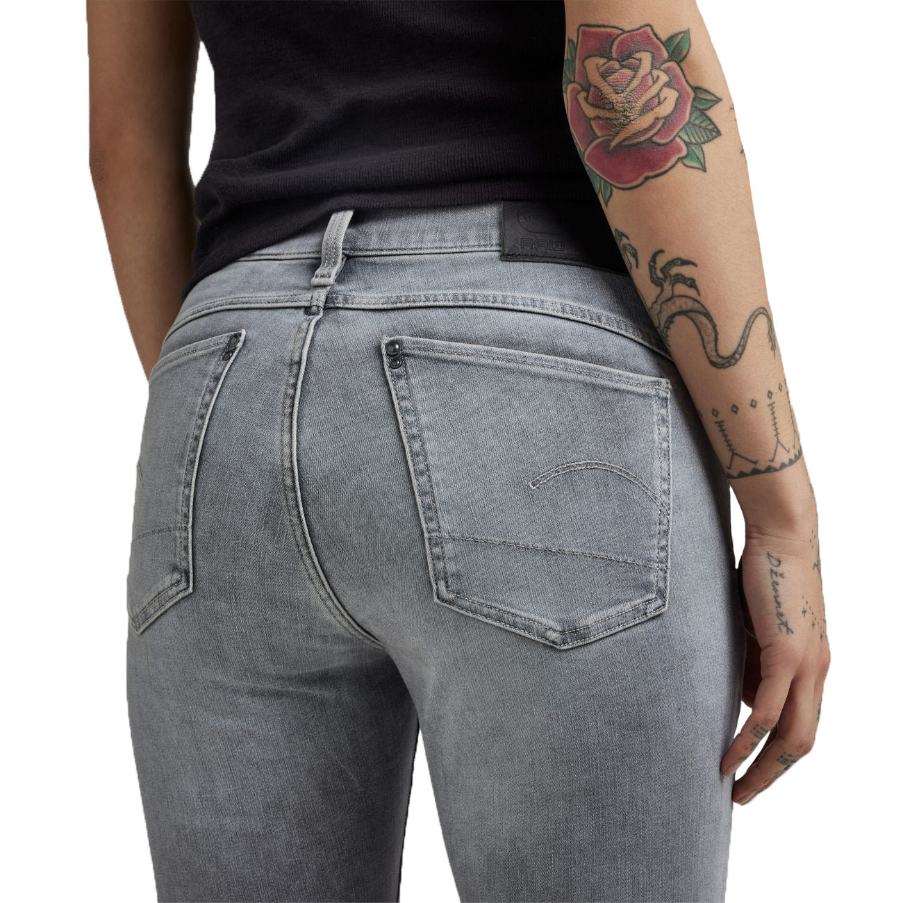 G-STAR RAW DENIM LHANA SKINNY WMN Sun Faded Glacier Grey Damen Jeans - G-Star Raw Denim - SAGATOO - 8719772250514