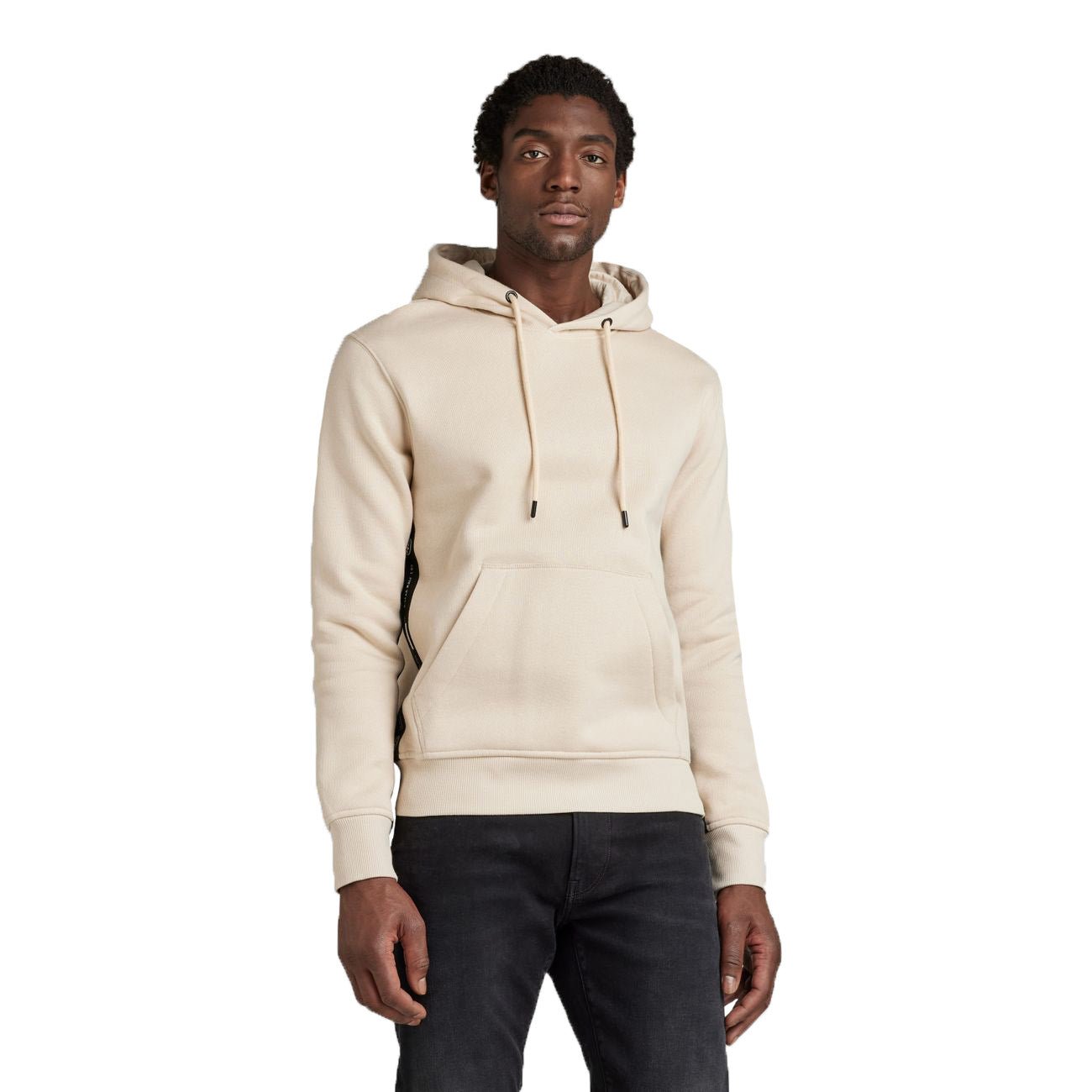 G-STAR RAW DENIM LOGO TAPE HOODED SWEATSHIRT Herren Kapuzenpullover - G-Star Raw Denim - SAGATOO - 8720346648583