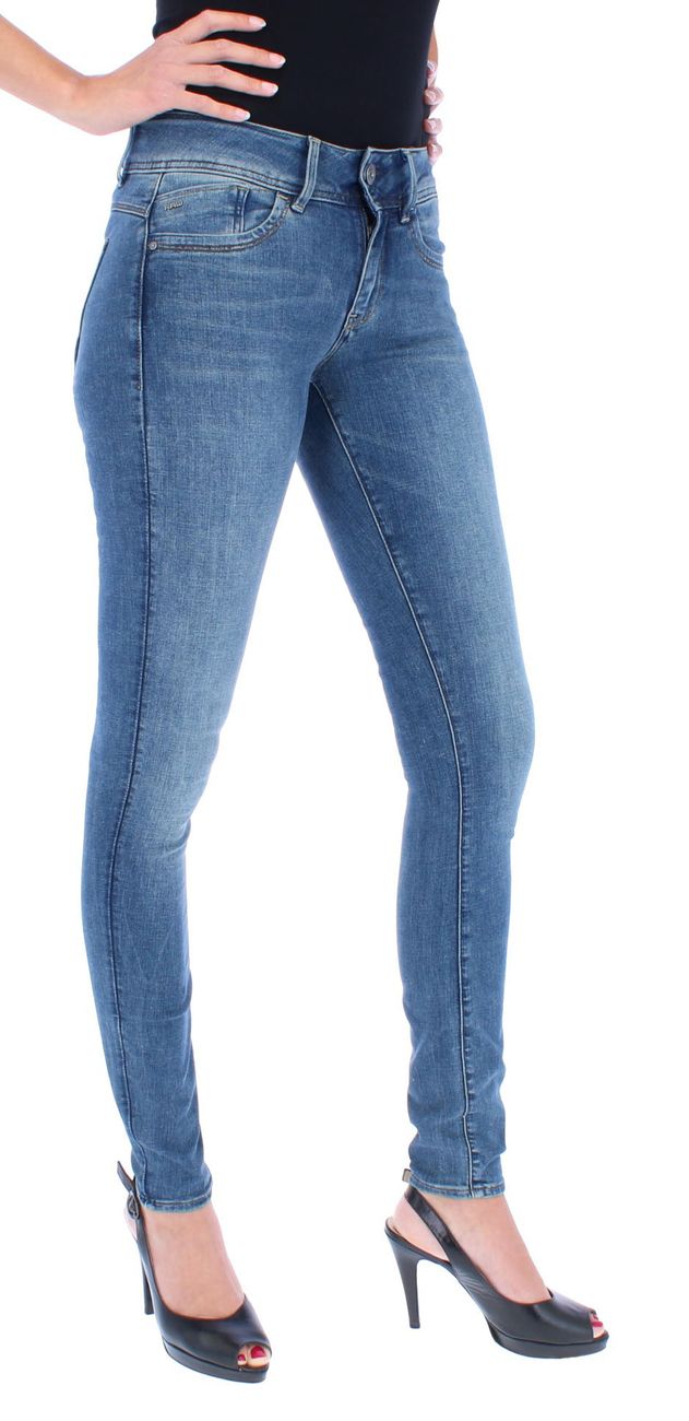 G-STAR RAW DENIM LYNN MID SKINNY Damen Jeans Fade-Effekten Destroyed-Details - G-Star Raw Denim - SAGATOO - 8719768093767