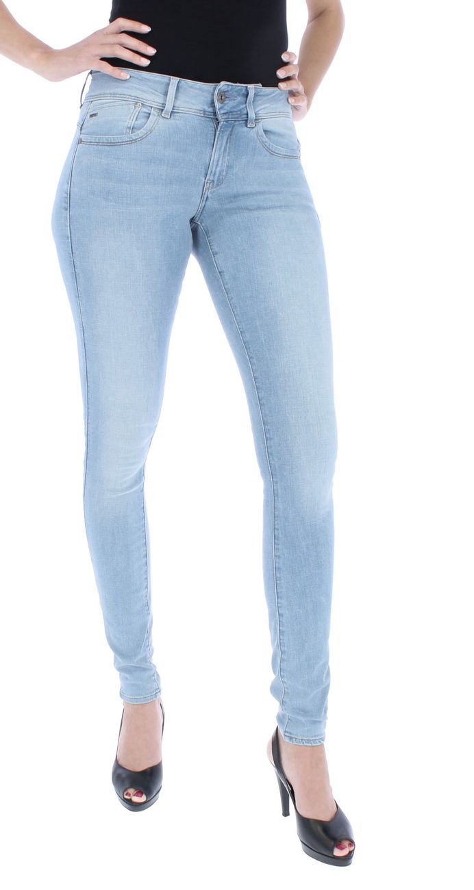 G-STAR RAW DENIM LYNN MID SKINNY Damen Jeans Fade-Effekten Destroyed-Details - G-Star Raw Denim - SAGATOO - 8719768095471