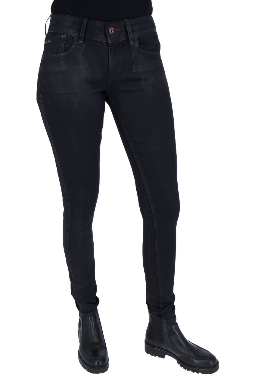G-STAR RAW DENIM LYNN MID SKINNY Fit Damen Jeans Vintage-Look & Schwarzer Denim - G-Star Raw Denim - SAGATOO -