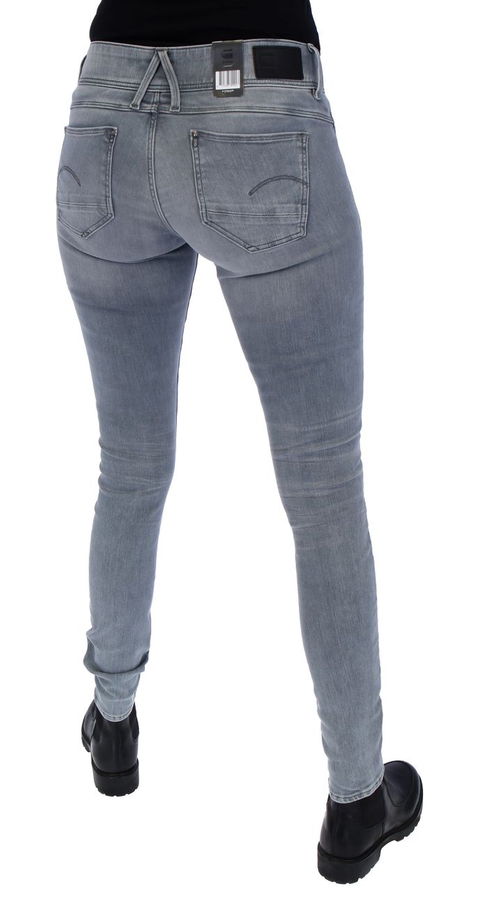 G-STAR RAW DENIM LYNN MID SKINNY Fit Damen Jeans Vintage-Look & Schwarzer Denim - G-Star Raw Denim - SAGATOO -