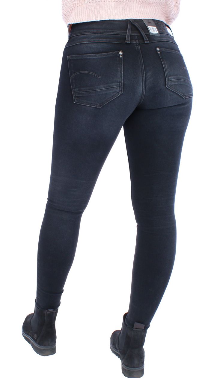 G-STAR RAW DENIM LYNN Mid Super Skinny Damen Jeans Ultimate Stretch - G-Star Raw Denim - SAGATOO - 8719768097277