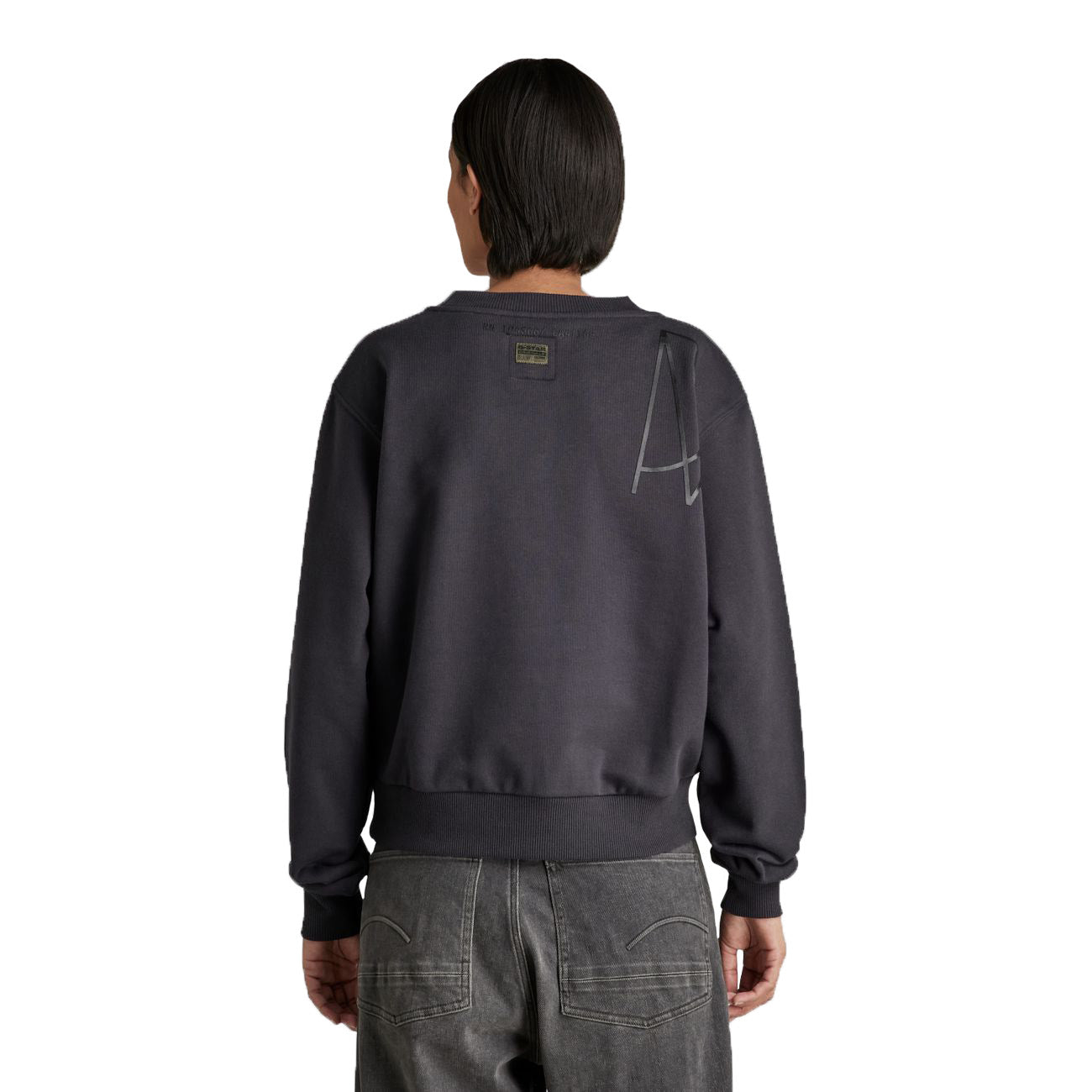 G-STAR RAW DENIM MULTI GRAPHIC CROPPED LOOSE SWEATSHIRT Damen Sweatshirt - G-Star Raw Denim - SAGATOO - 8720346763606