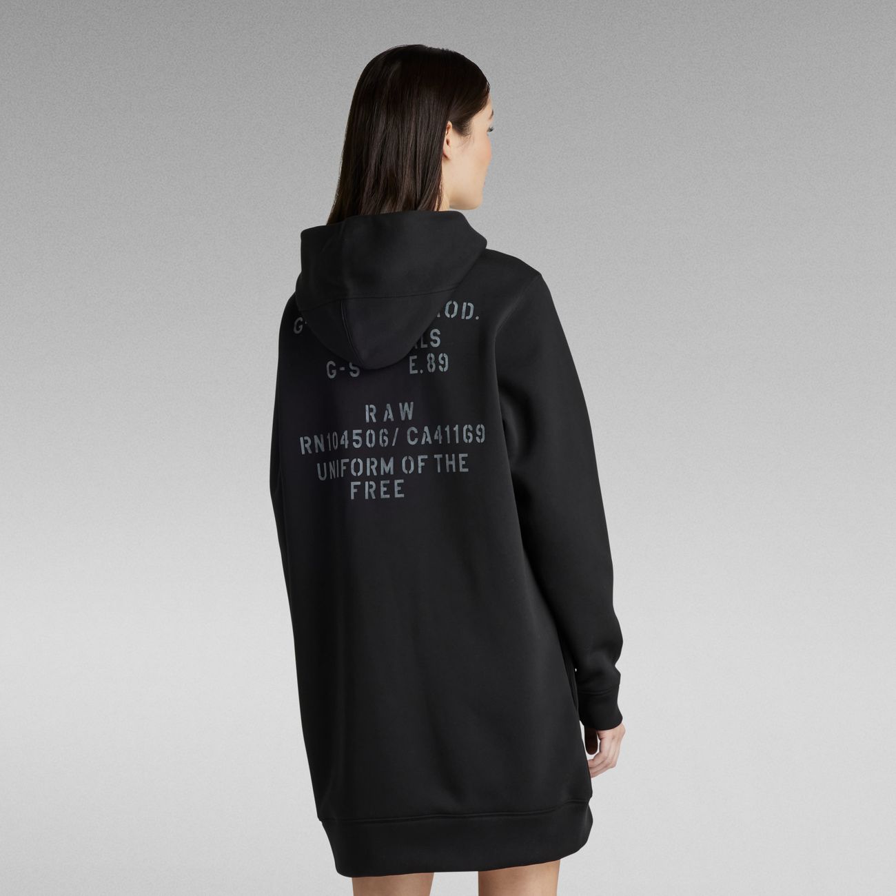 G-STAR RAW DENIM MULTI GRAPHIC LOOSE HOODED SWEAT KLEID Damen Sweatshirtkleid - G-Star Raw Denim - SAGATOO - 8720346759678