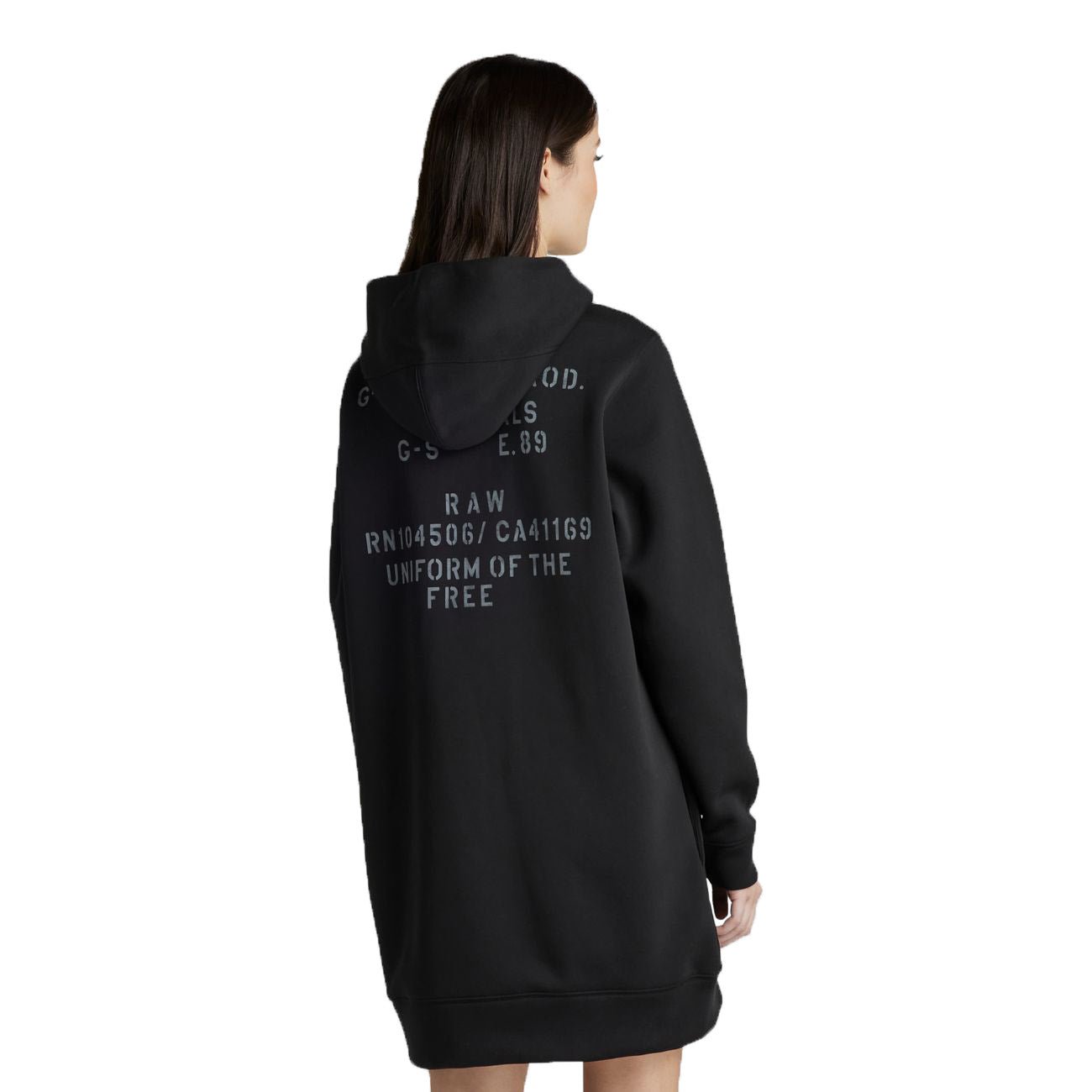 G-STAR RAW DENIM MULTI GRAPHIC LOOSE HOODED SWEAT KLEID Damen Sweatshirtkleid - G-Star Raw Denim - SAGATOO - 8720346759678