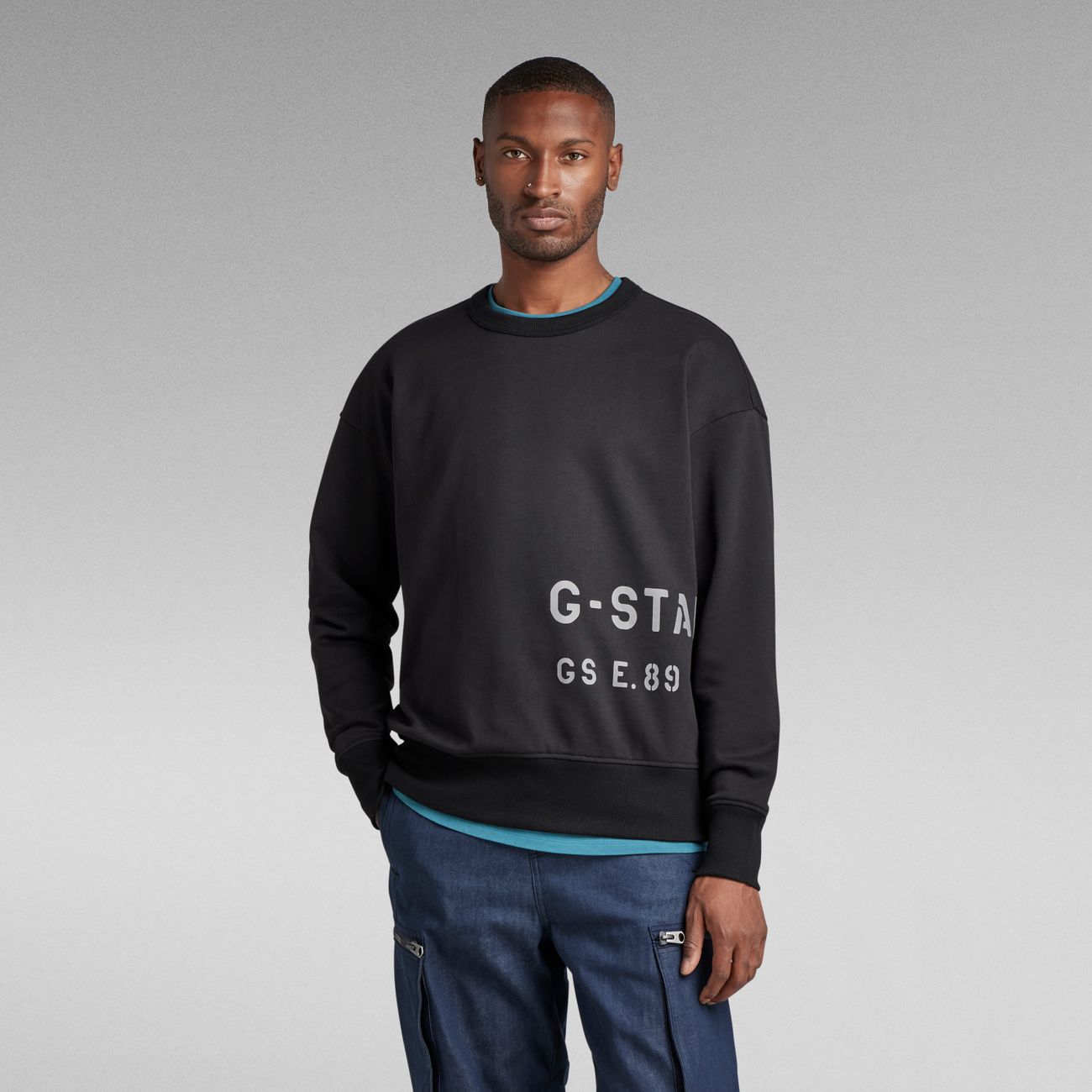 G-STAR RAW DENIM MULTI GRAPHIC OVERSIZED SWEATSHIRT Herren Sweatshirt - G-Star Raw Denim - SAGATOO - 8720346862088