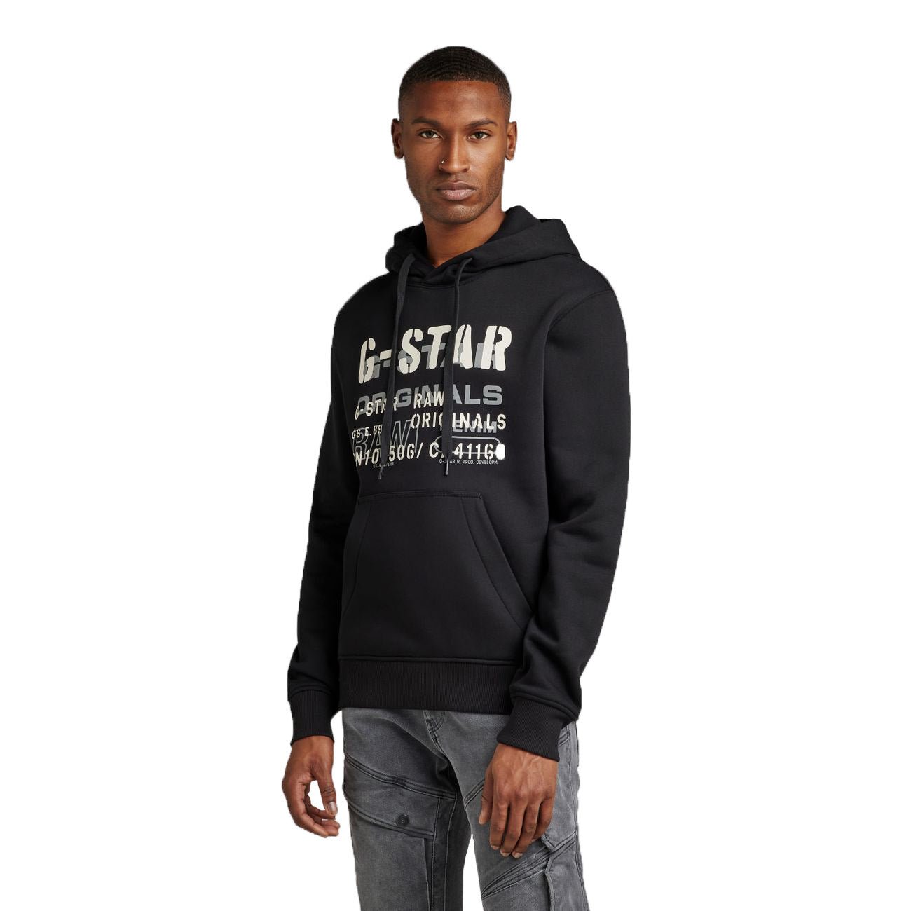 G-STAR RAW DENIM MULTI LAYER ORIGINALS HOODED Herren Sweatshirt - G-Star Raw Denim - SAGATOO - 8720346756721