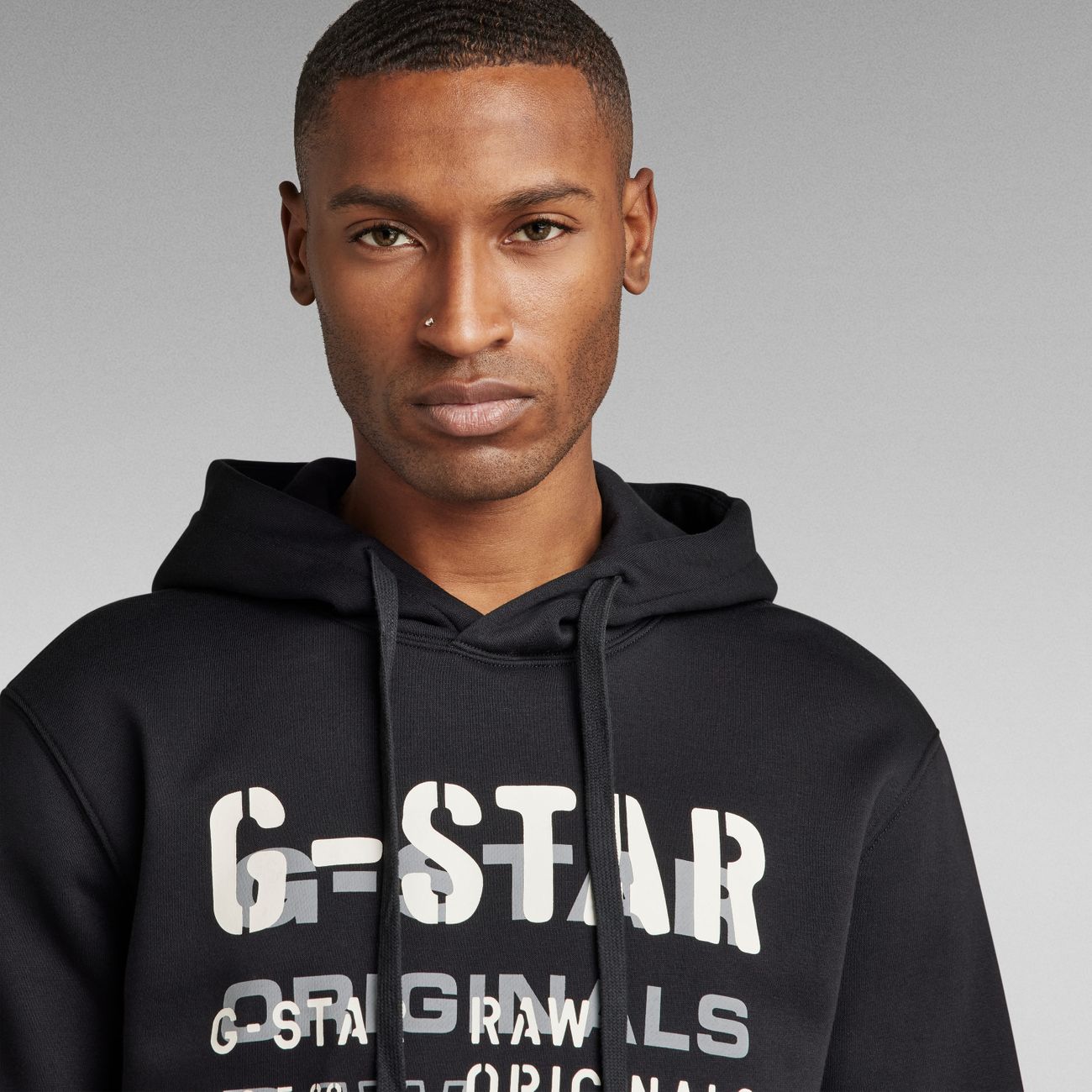 G-STAR RAW DENIM MULTI LAYER ORIGINALS HOODED Herren Sweatshirt - G-Star Raw Denim - SAGATOO - 8720346756721