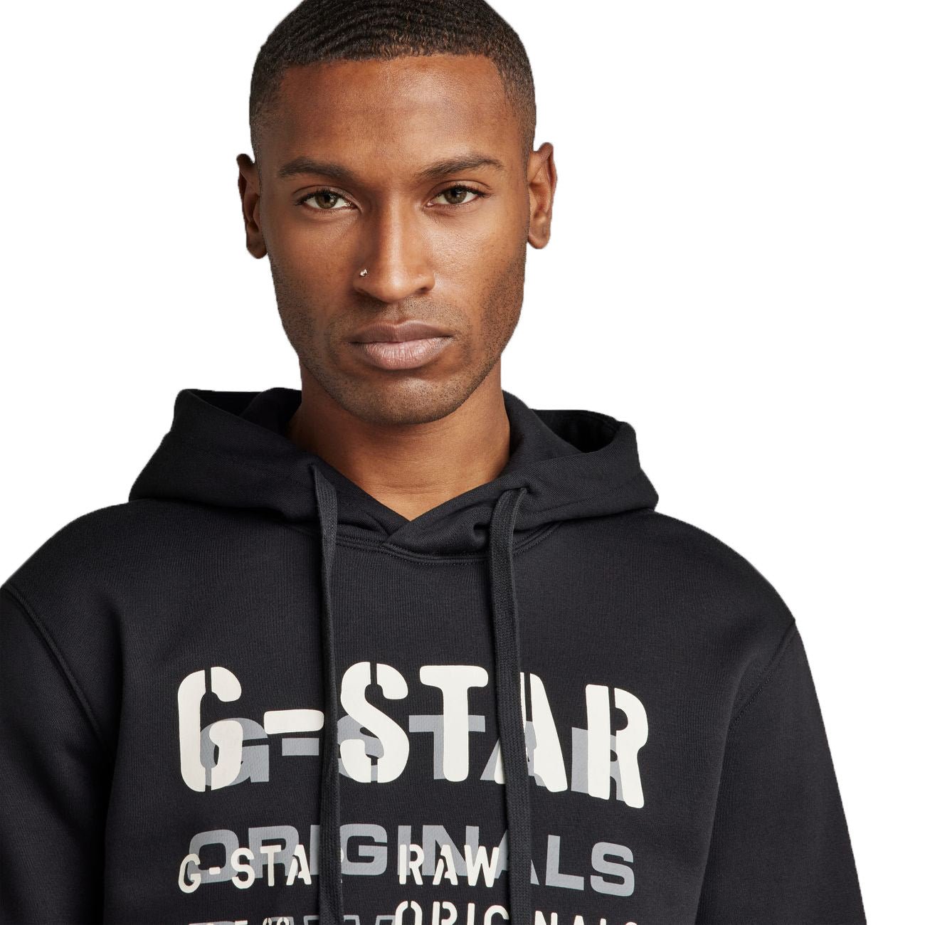 G-STAR RAW DENIM MULTI LAYER ORIGINALS HOODED Herren Sweatshirt - G-Star Raw Denim - SAGATOO - 8720346756721