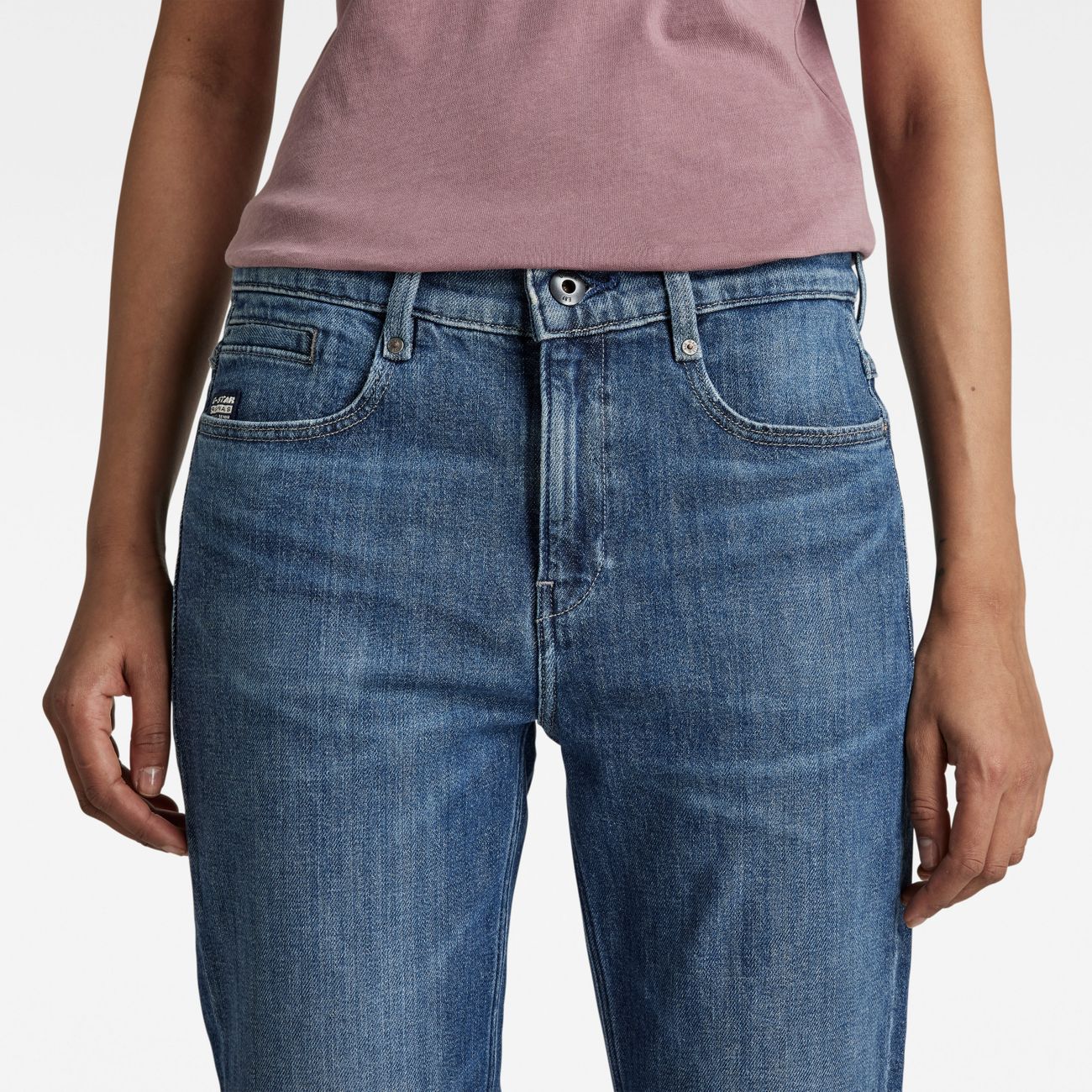 G-STAR RAW DENIM NOXER STRAIGHT WMN faded capri Damen Jeans - G-Star Raw Denim - SAGATOO - 8720346676401