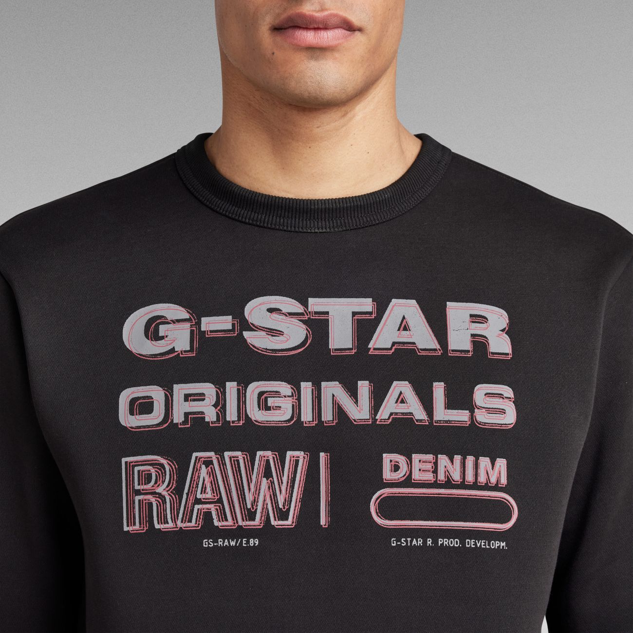 G-STAR RAW DENIM ORIGINALS STAMP R SWEAT Herren Sweatshirt - G-Star Raw Denim - SAGATOO - 8720346861869