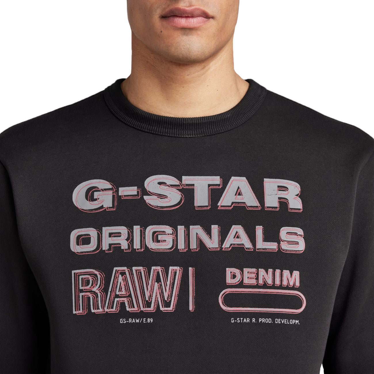 G-STAR RAW DENIM ORIGINALS STAMP R SWEAT Herren Sweatshirt - G-Star Raw Denim - SAGATOO - 8720346861869