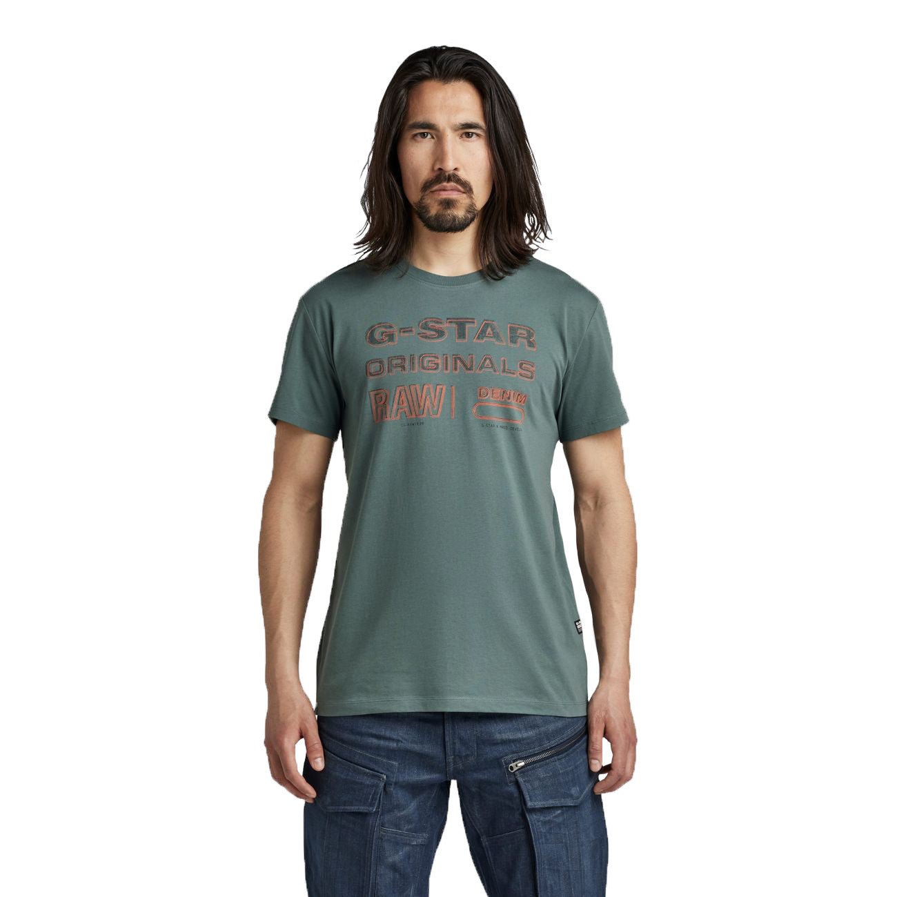 G-STAR RAW DENIM ORIGINALS STAMP R T Herren T-Shirt - G-Star Raw Denim - SAGATOO - 8720346866727