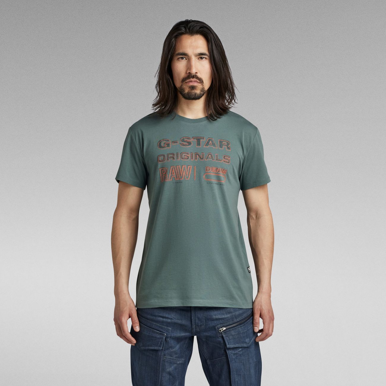 G-STAR RAW DENIM ORIGINALS STAMP R T Herren T-Shirt - G-Star Raw Denim - SAGATOO - 8720346866727