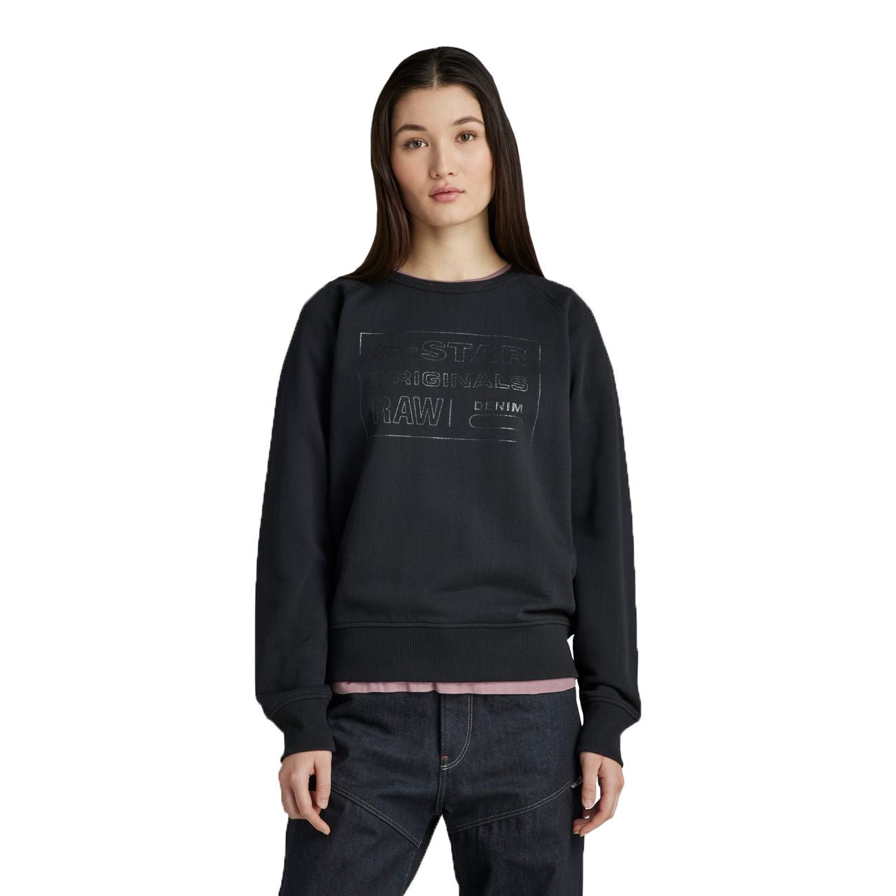 G-STAR RAW DENIM RAGLAN ORIGINALS Damen Sweatshirt - G-Star Raw Denim - SAGATOO - 8720346708300