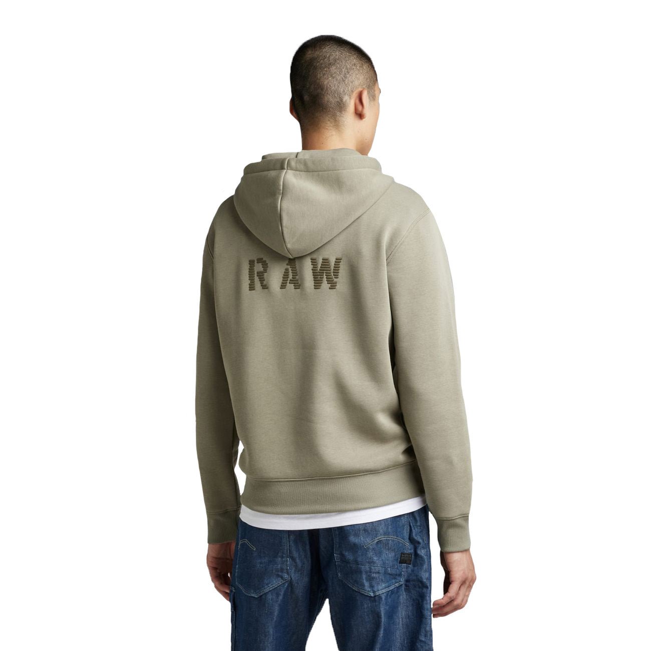 G-STAR RAW DENIM RAW EMBRO HOODED SWEAT Herren Kapuzenpullover - G-Star Raw Denim - SAGATOO - 8720347216569