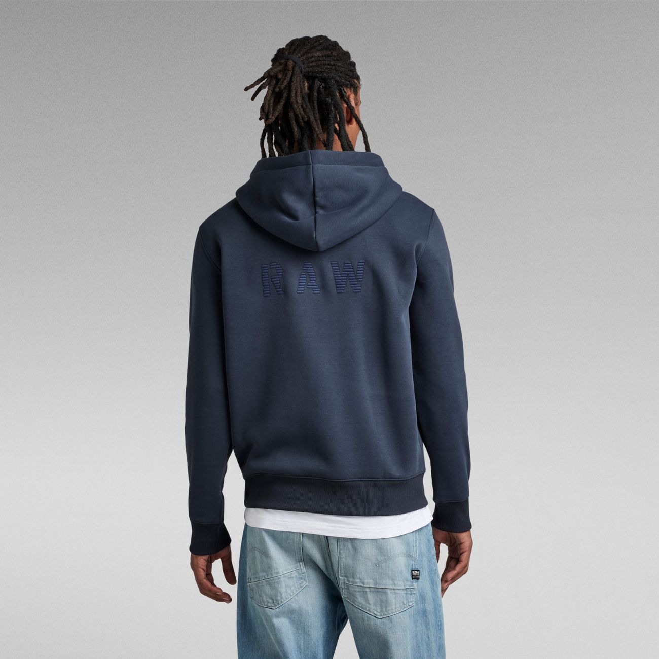 G-STAR RAW DENIM RAW EMBRO HOODED SWEAT Herren Kapuzenpullover - G-Star Raw Denim - SAGATOO - 8720347216569